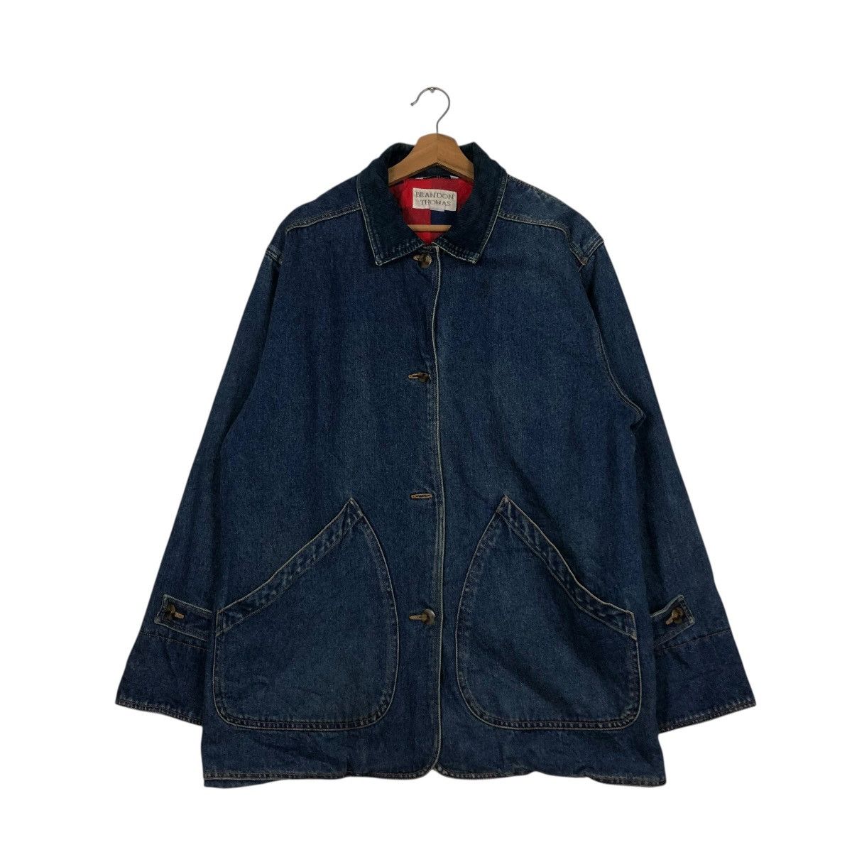 Vintage 🔥VINTAGE DENIM CHORE WORK JACKET BRANDON THOMAS BLANKET Size US M / EU 48-50 / 2 - 4 Thumbnail