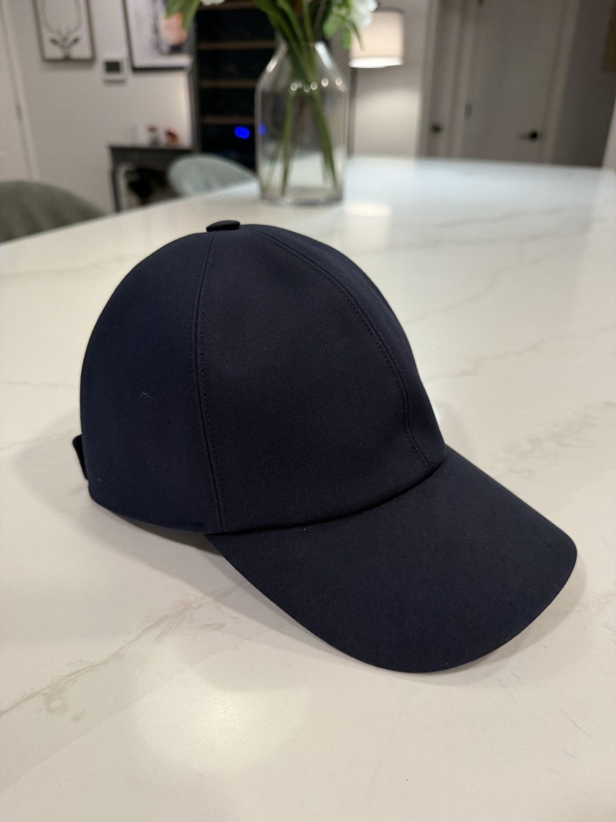 Hermes Hermes navy Riley H dot cap XXL size 61 Size ONE SIZE - 2 Thumbnail