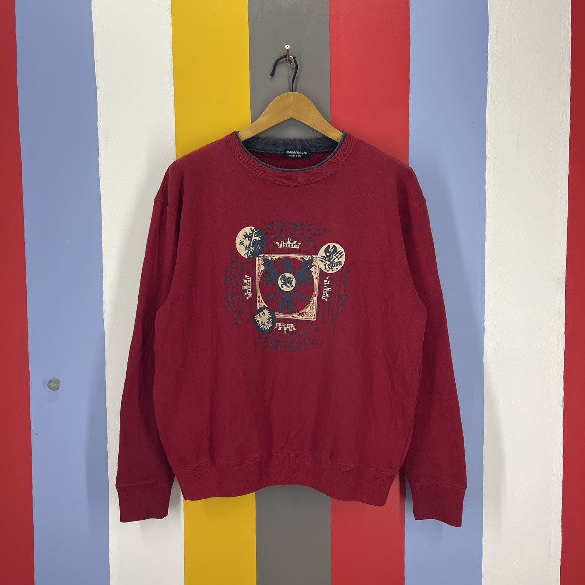 Japanese Brand MONOCHROME AND COL Crew Neck Sweatshirt #1924/10 Size US L / EU 52-54 / 3 - 1 Thumbnail