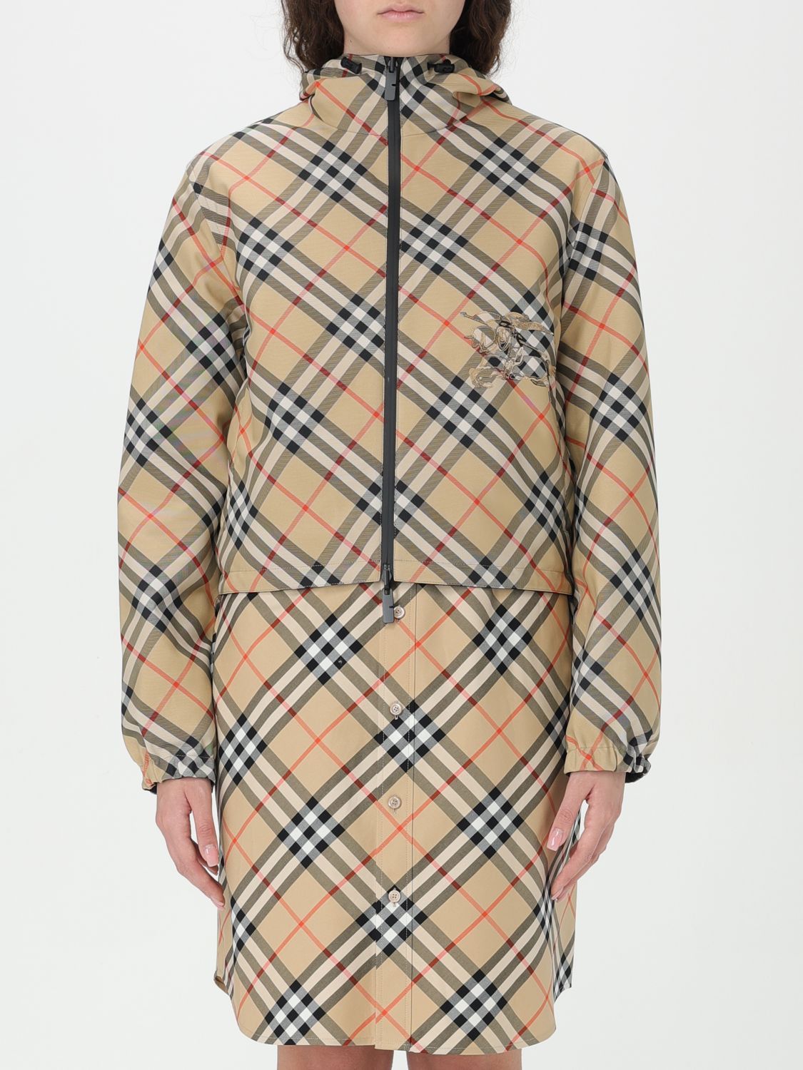 image of Burberry Jacket Woman Beige, Women's (Size Large)