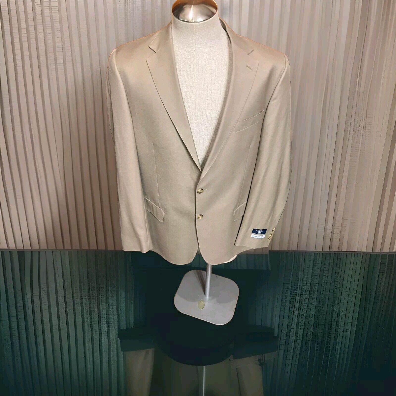 Hart Schaffner Marx Hart Schaffner Marx Beige Sport Coat Blazer Jacket Size 48L Size 48L - 1 Thumbnail