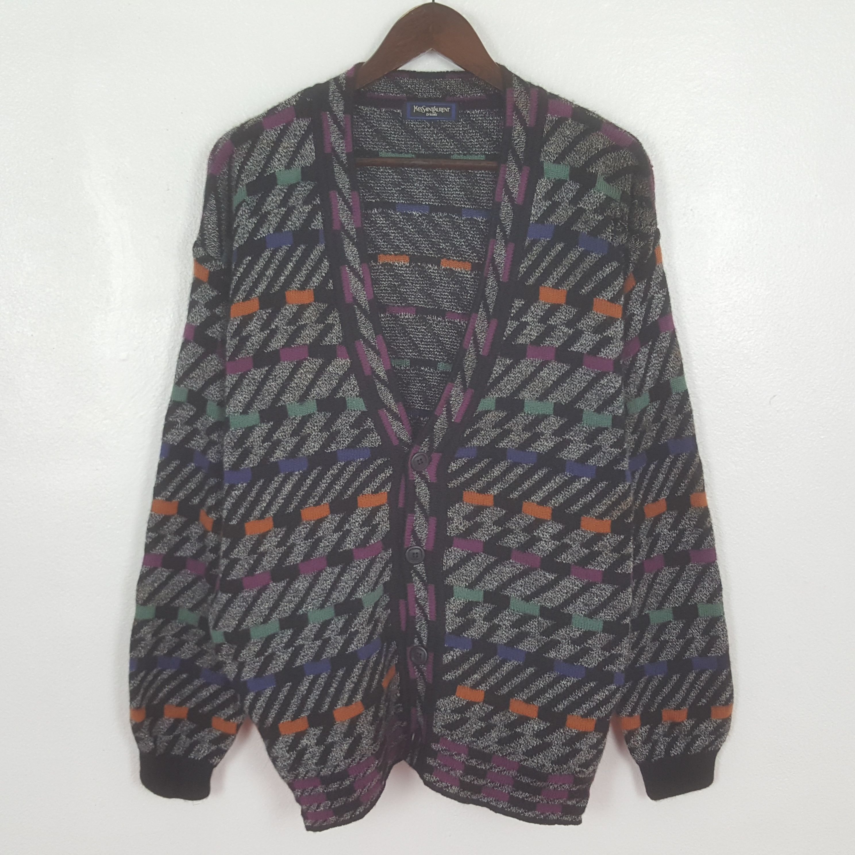 Yves Saint Laurent Vintage Yves Saint Laurent Cardigan Knitwear Size US L / EU 52-54 / 3 - 1 Thumbnail