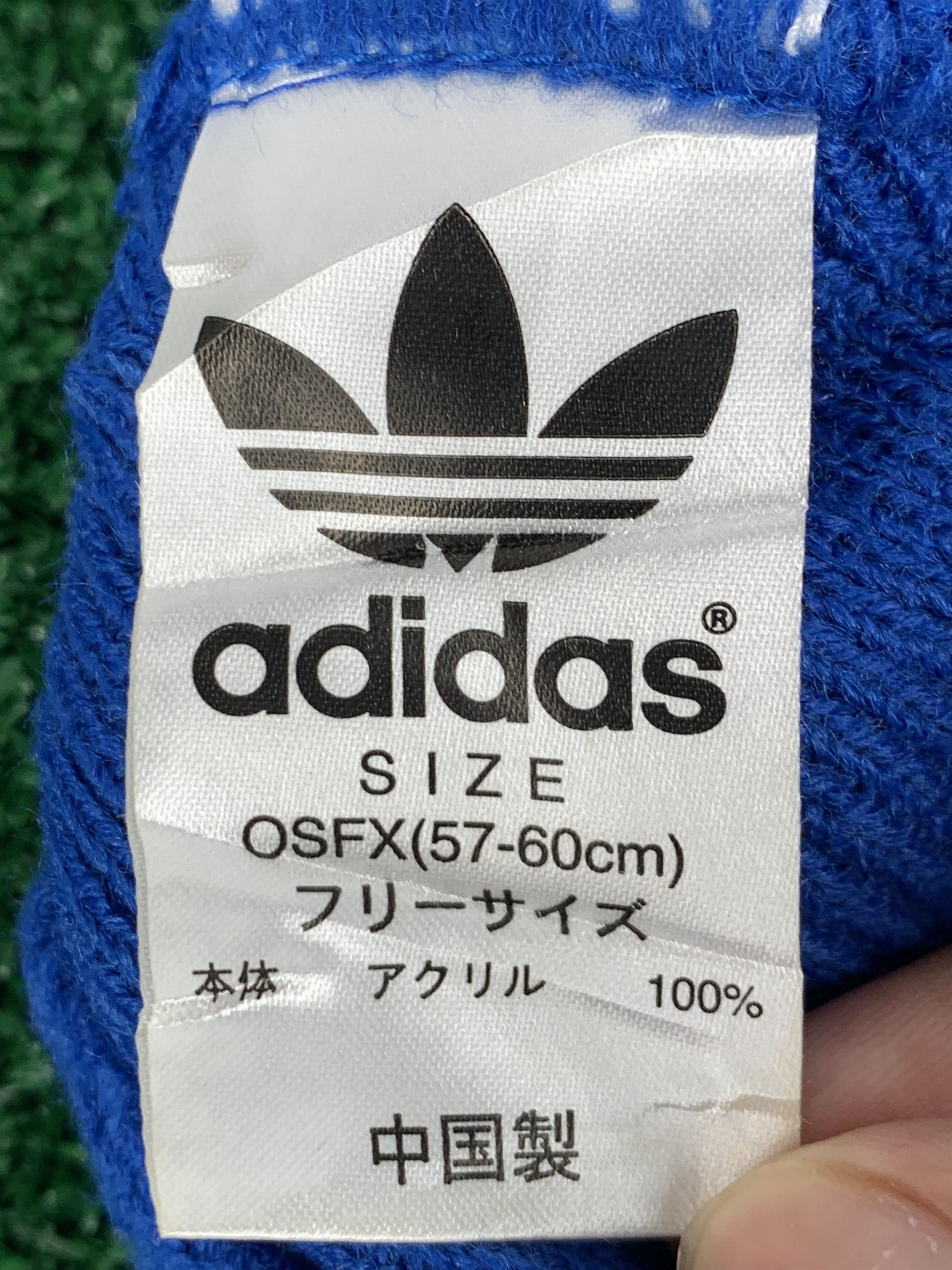 Adidas Vintage Adidas Trefoil Beanie Blue BA0007 Size ONE SIZE - 5 Thumbnail