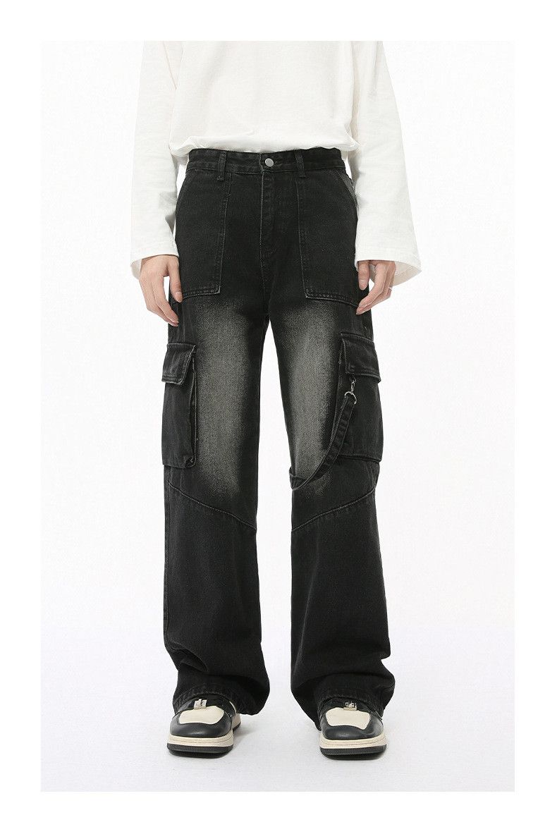 Japanese Brand × Jean Distressed patchwork multi-pocket lanyard distressed jeans Size US 32 / EU 48 - 1 Thumbnail