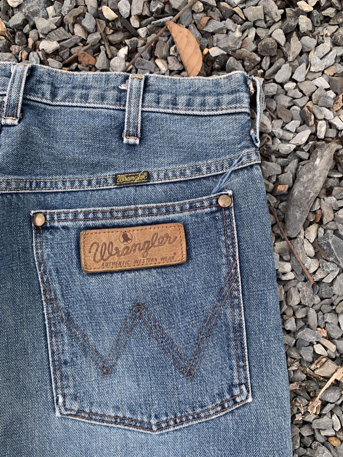 Kapital VINTAGE WRANGLER SELVEDGE BAGGY WESTERN FADED DENIM Size US 31 - 12 Thumbnail