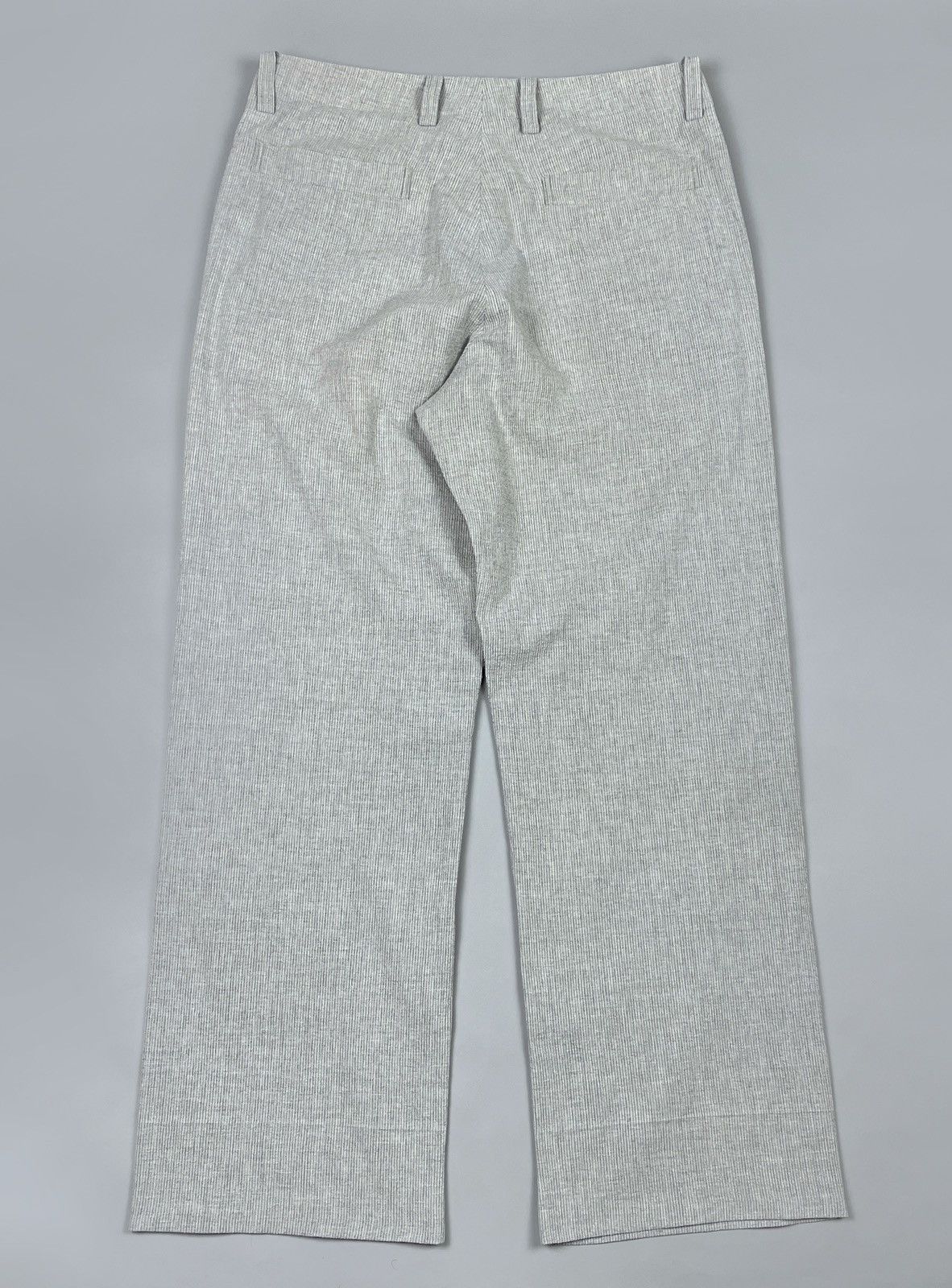 Issey Miyake Men’s AW91 ISSEY MIYAKE Seersucker Striped Grey Pants Size 3 Size US 30 / EU 46 - 4 Thumbnail