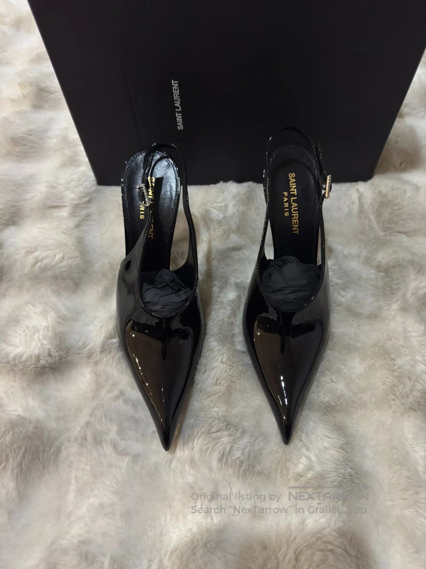 Saint Laurent Paris Saint Laurent Paris Crystal Lacquer High Heels| Size US 7.5 / IT 37.5 - 4 Thumbnail