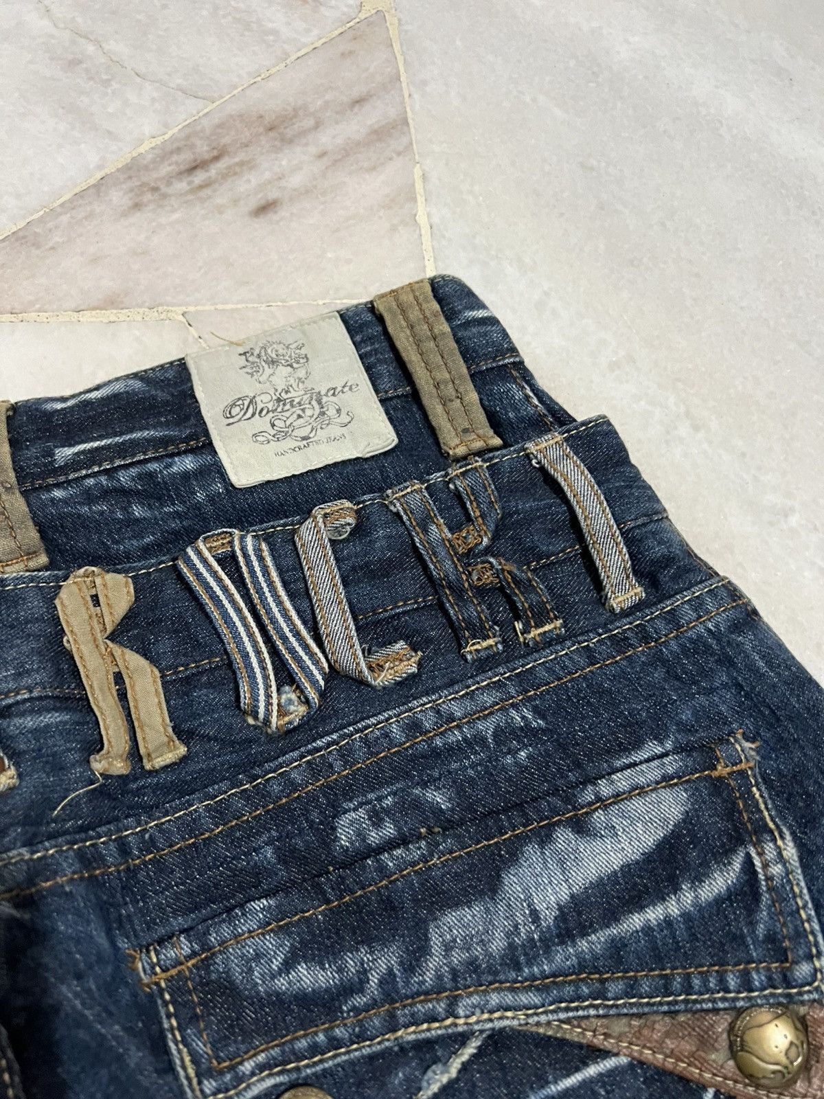 If Six Was Nine × Japanese Brand × Le Grande Bleu (L.G.B.) ✈️Double Waist✈️90’s Dominate Handcrafted Claw Jean Size US 29 - 21 Thumbnail