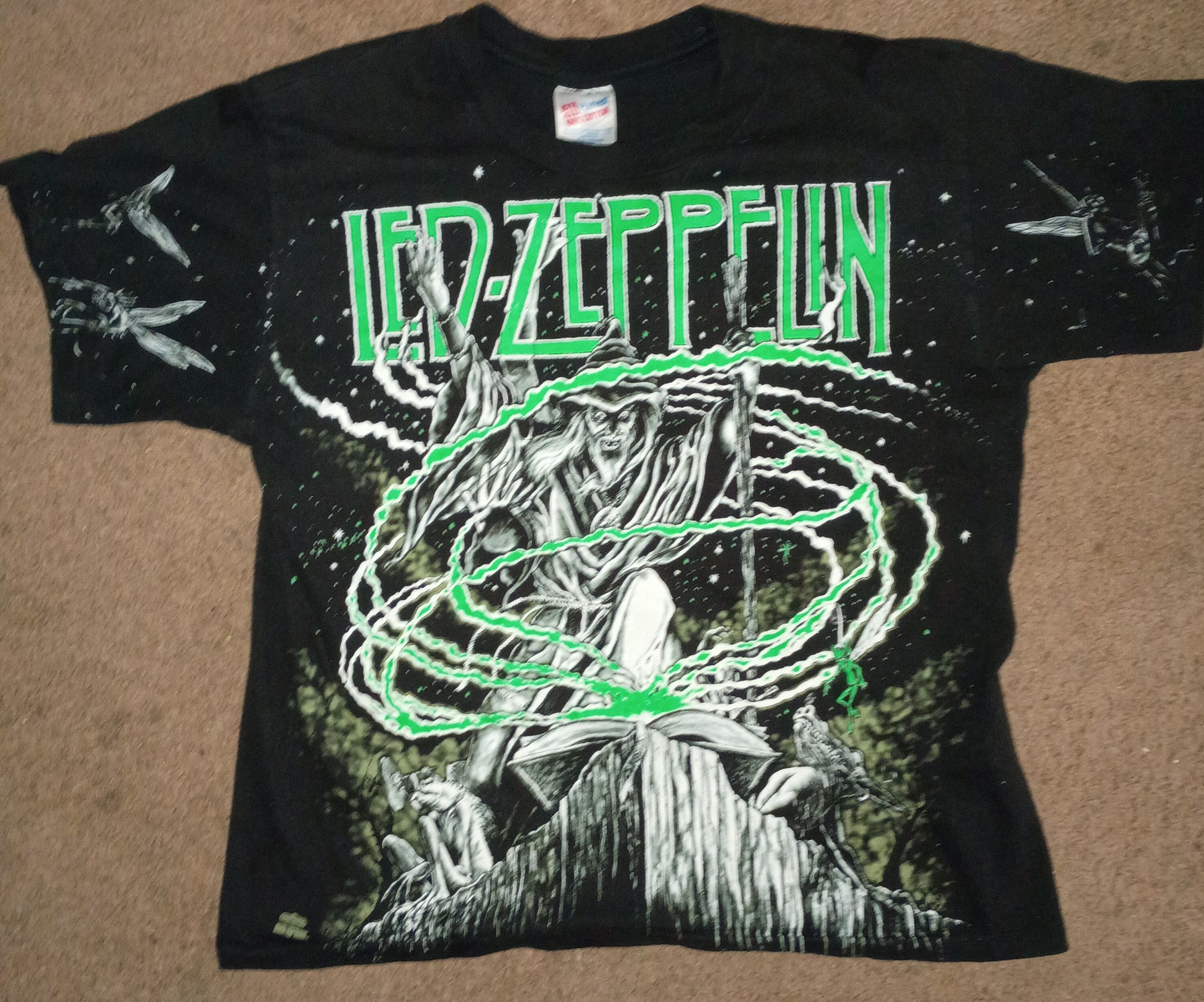 Led Zeppelin Vintage original led Zeppelin tour t-shirt wizard logo large Size US L / EU 52-54 / 3 - 1 Thumbnail