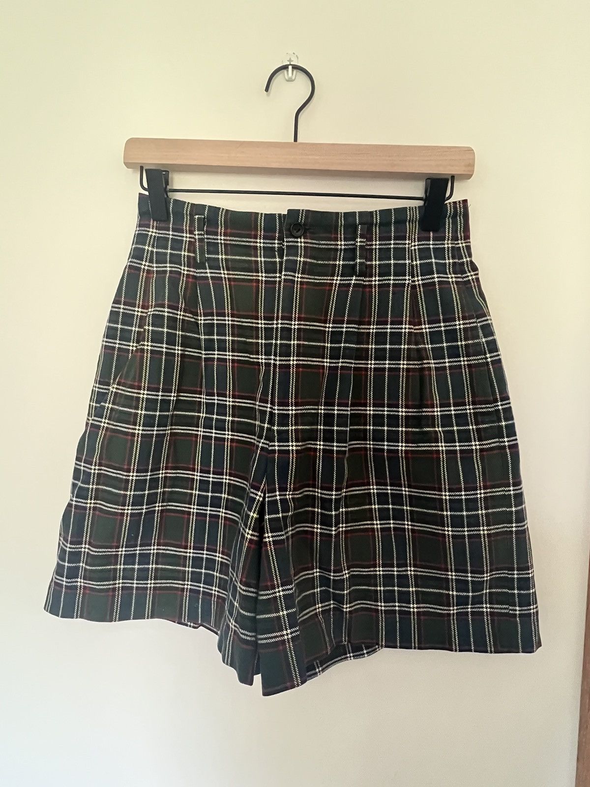 image of Comme Des Garcons Comme Des Garçons Tartan Shorts in Plaid, Women's (Size 26)