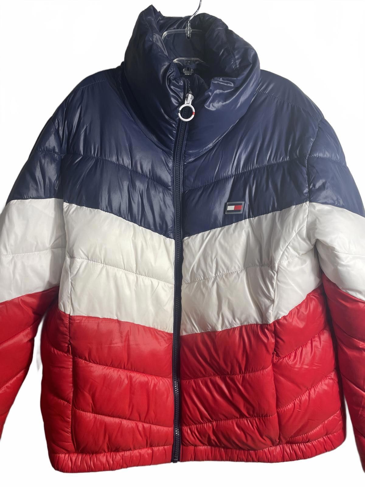 Tommy Hilfiger Tommy Hilfiger Puffer Coat Women's Large Sporty Colorblock Size L / US 10 / IT 46 - 1 Thumbnail