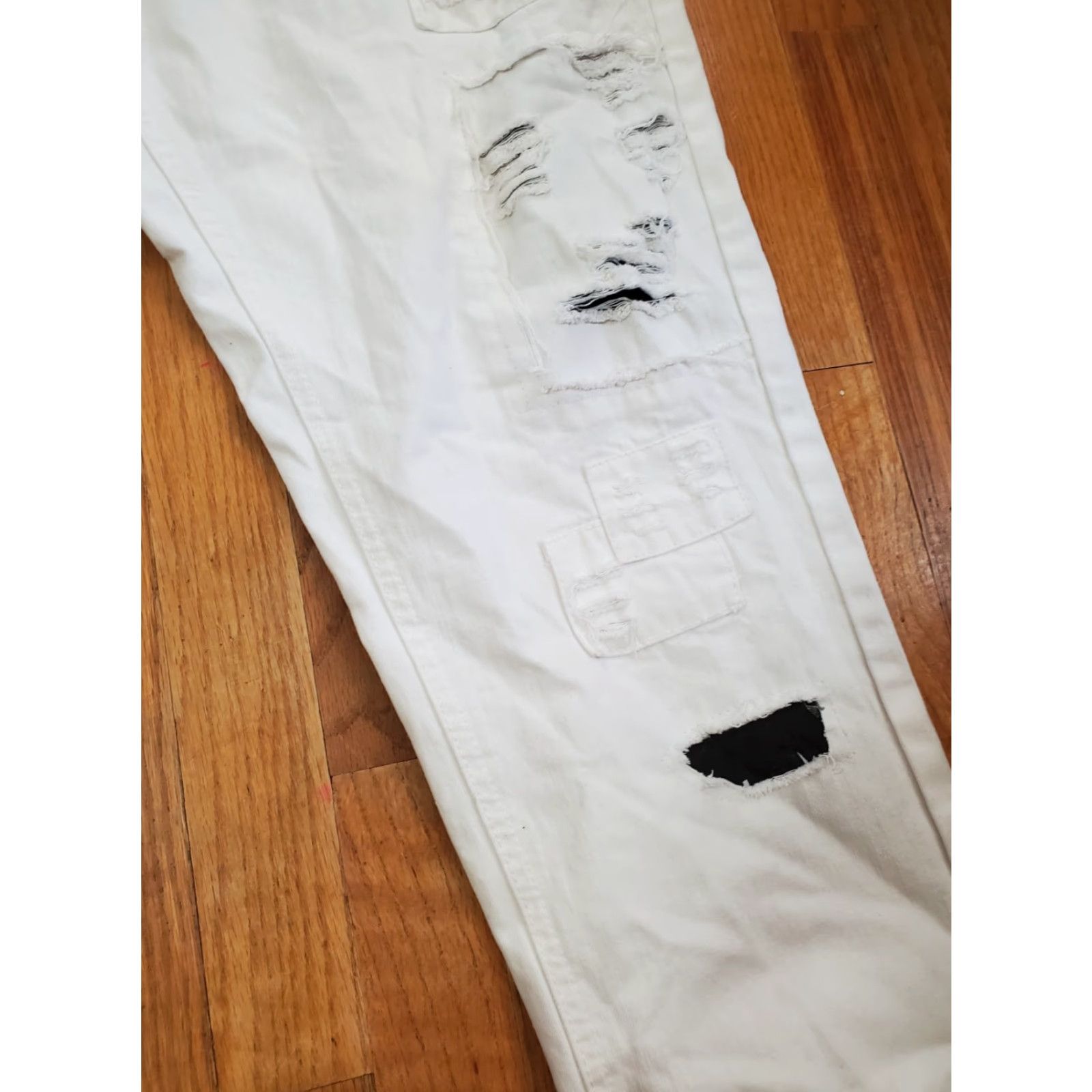 Southpole VINTAGE Southpole Jeans Patchwork White 40x32 Hip Hop 90s Grunge Denim Mens Straight Relaxed High Rise Size US 40 / EU 56 - 3 Thumbnail