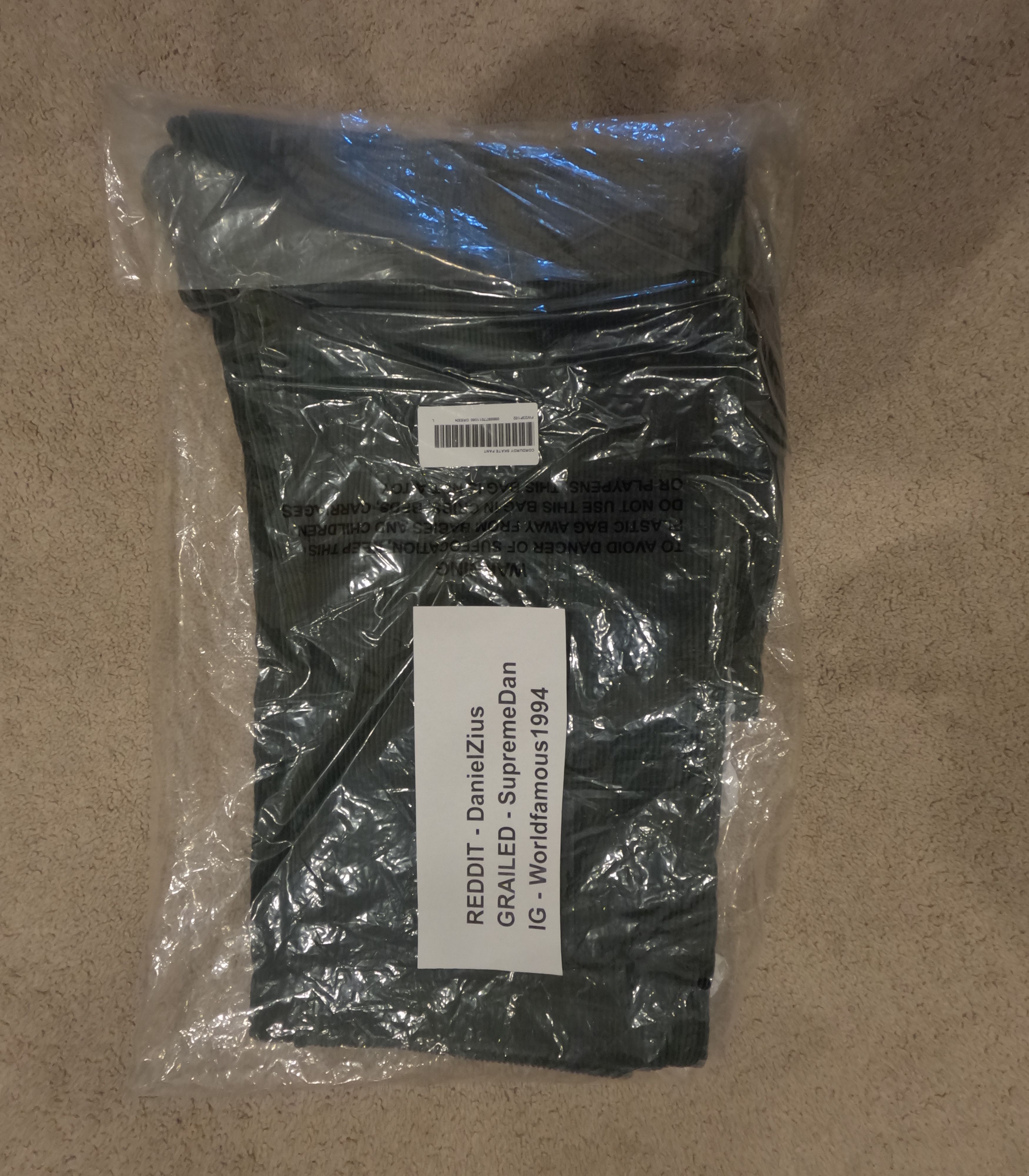 Supreme Supreme Corduroy Skate Pant 'Green' Size US 32 / EU 48 - 4 Thumbnail