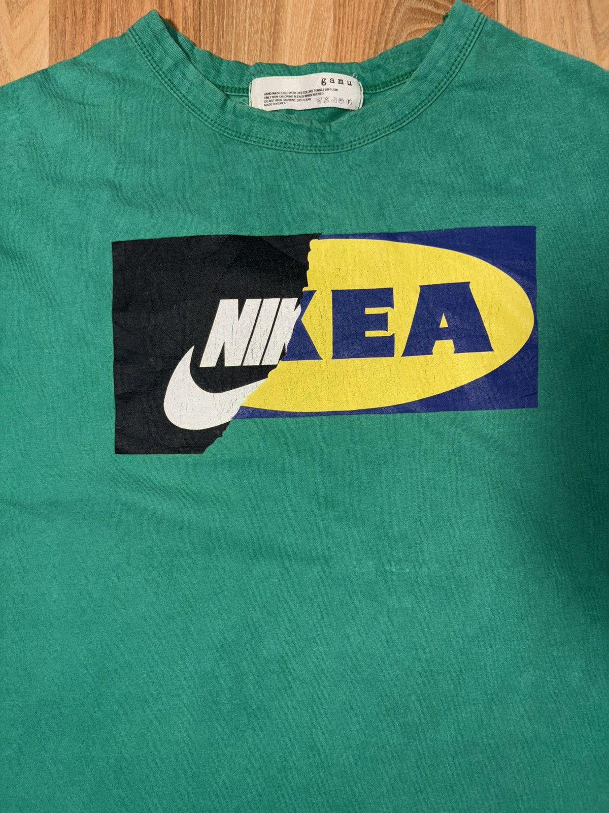 Japanese Brand Vintage Gamu "Nike x IKEA" Bootleg Graphic Tee - Green Size US M / EU 48-50 / 2 - 3 Thumbnail