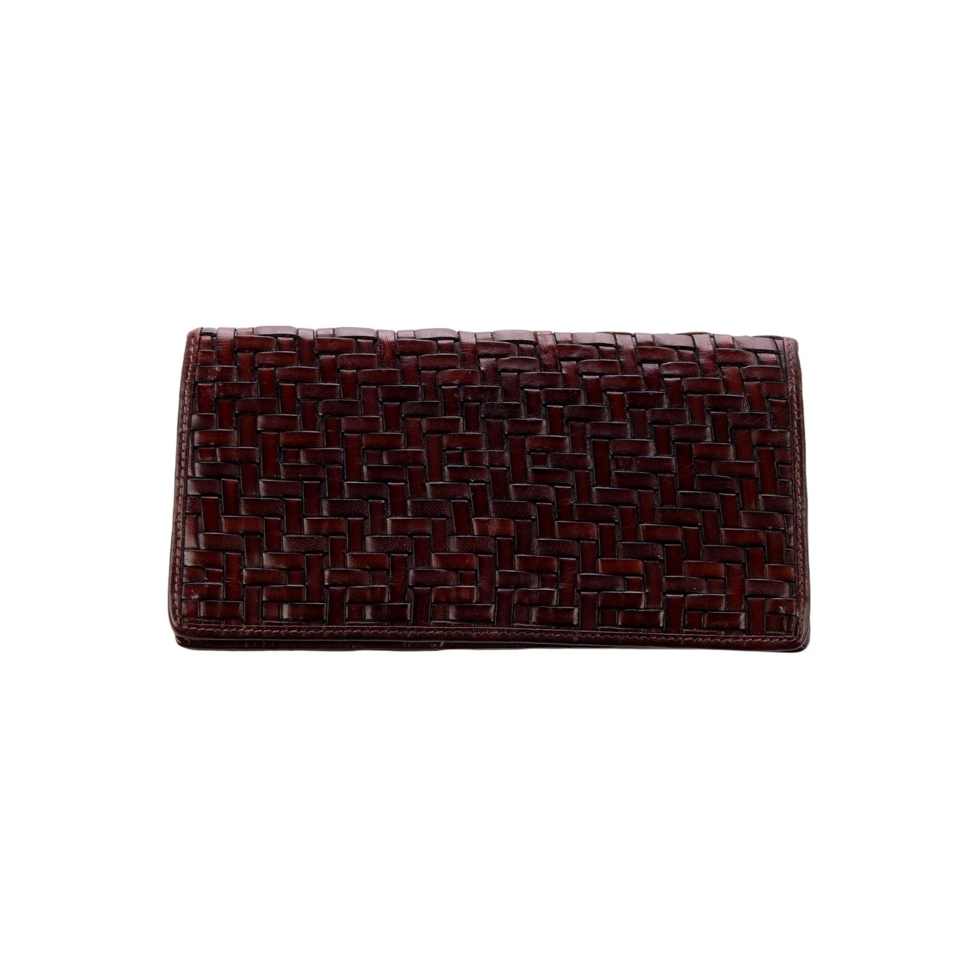 Bally Bally Continental Wallet Brown Leather Braided Accents 3 Poc Size ONE SIZE - 2 Thumbnail