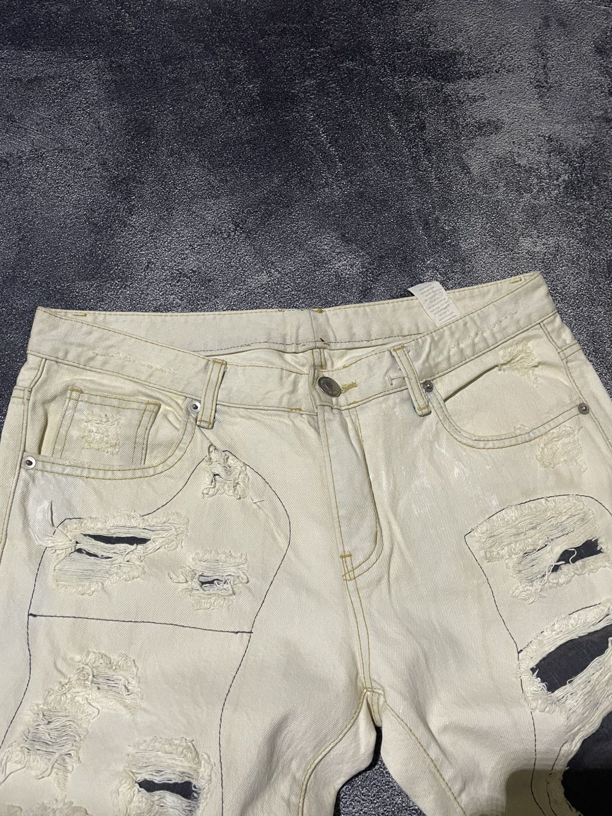 Hysteric Glamour Distressed Denim Korean Brand Inspired Kapital Boro Size US 33 - 6 Thumbnail