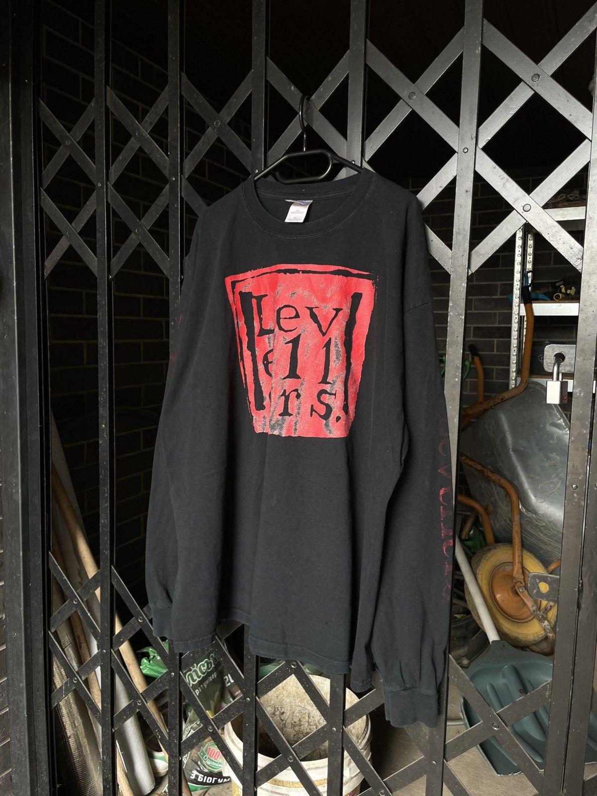 Band Tees × Vintage Vintage 90's Levellers Black Long Sleeve Shirt (Pink Floyd) Size US XXL / EU 58 / 5 - 3 Thumbnail