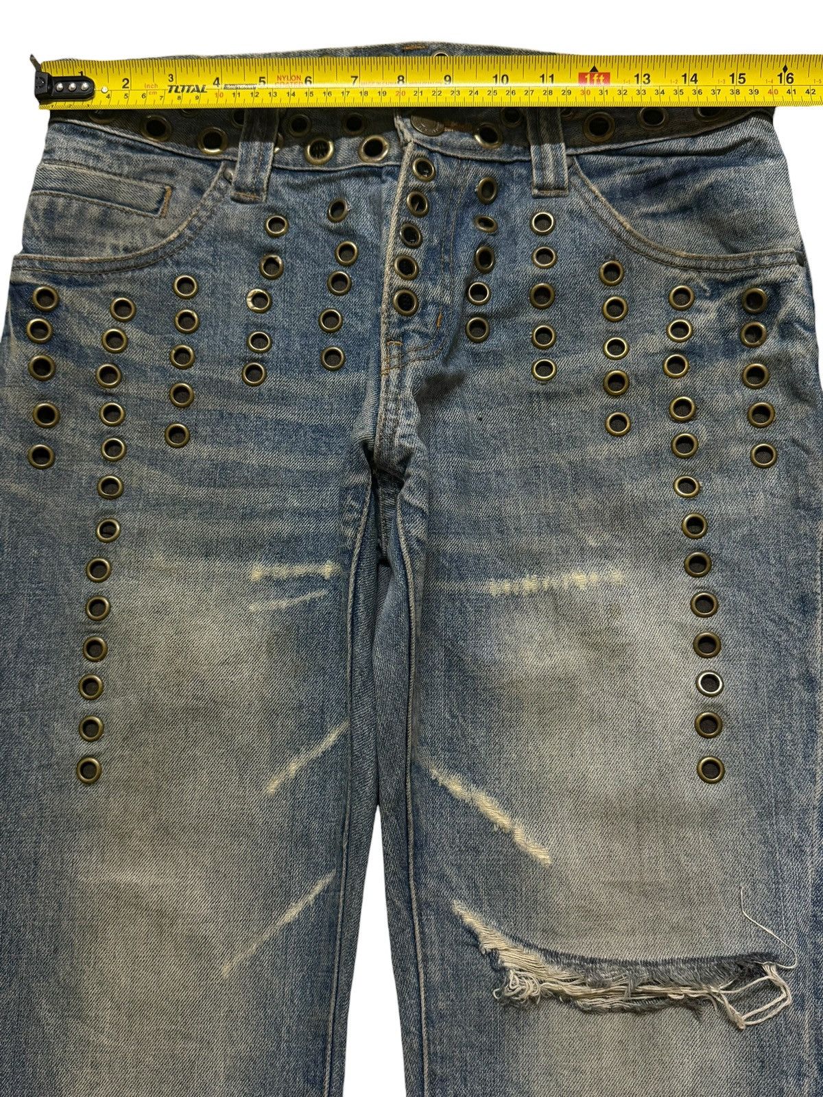If Six Was Nine Vintage Y2K Japanese Brand Mud Wash Studded Goth Wide Leg Size US 30 / EU 46 - 8 Thumbnail