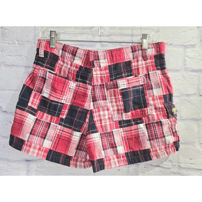 Faded Glory Faded Glory Red Black Checkered Chino Shorts 6 Cargo Pockets Size 28" / US 6 / IT 42 - 4 Thumbnail