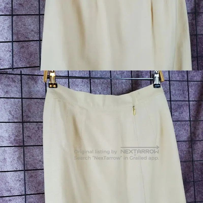 Dior Dior Midi Skirt in Light Yellow Linen Blend . Size 27" / US 4 / IT 40 - 9 Thumbnail