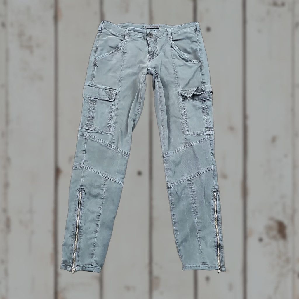 J Brand J Brand Jeans Womens 29 Gray Skinny Cargo Low Rise Stretch Zip Ankle 27x27 Men/ Womens Size 29" - 1 Thumbnail
