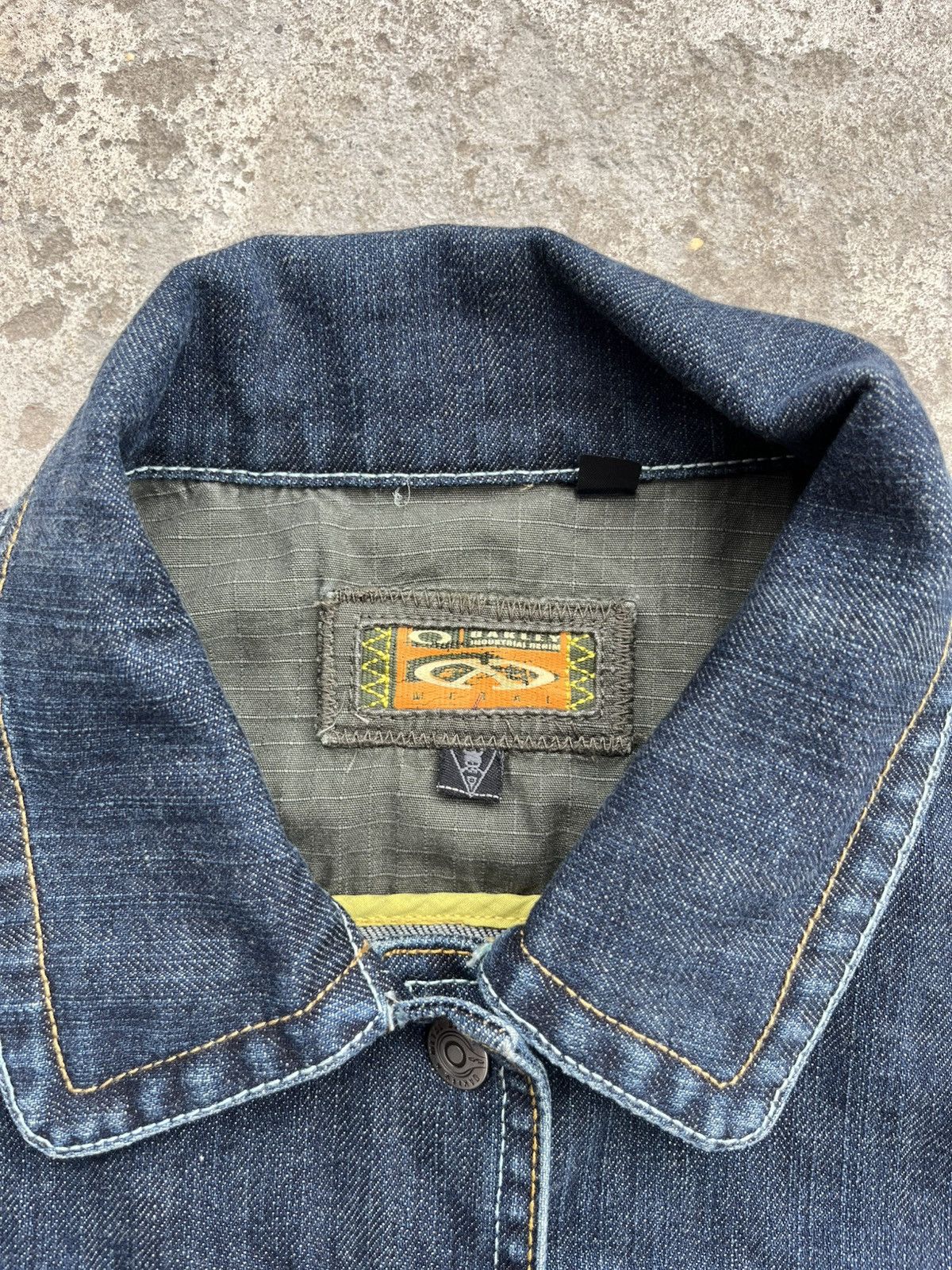 Oakley Oakley Metal Industrial Denim Knitted Avant Gard Jacket Y2K Size S / US 4 / IT 40 - 7 Thumbnail