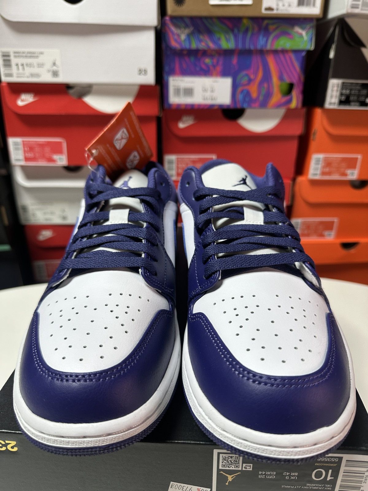 Jordan Brand New Nike Air Jordan 1 Low AJ1 Size 10 US MEN SKY J PURPLE Size US 10 / EU 43 - 4 Thumbnail