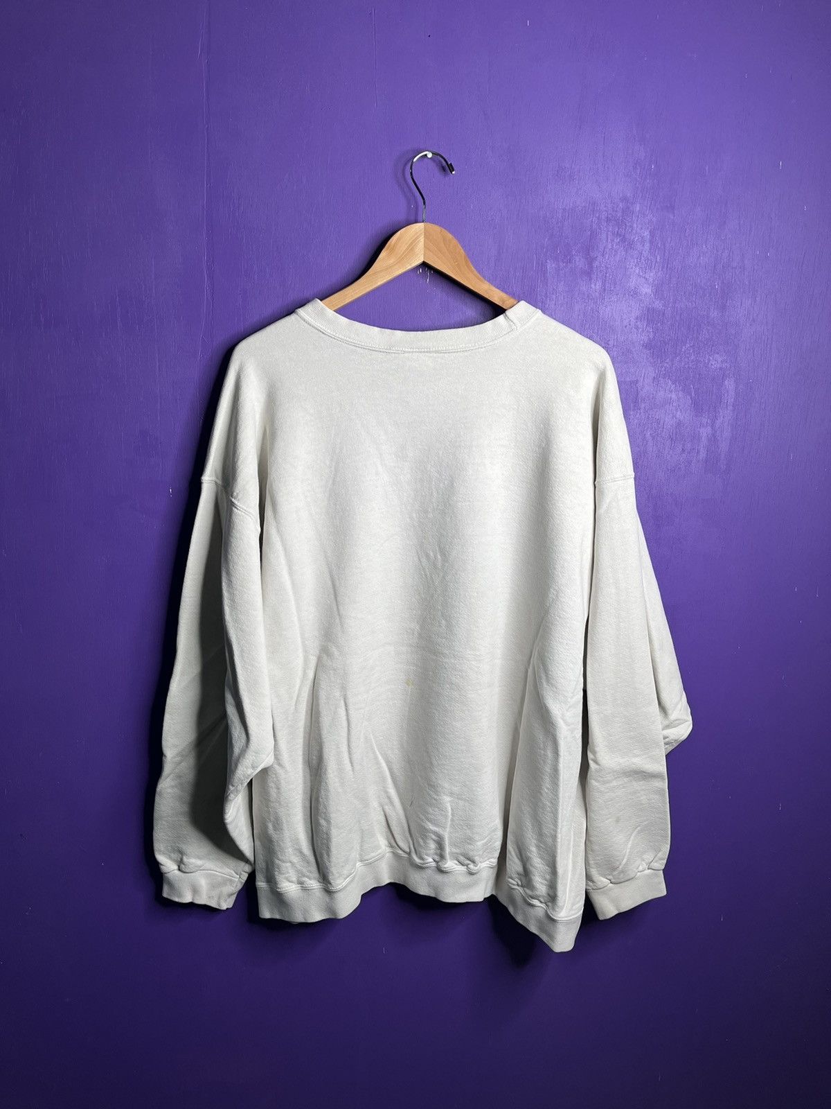 Nike × Vintage Vintage 90s Nike simple swoosh white crewneck Size US XXL / EU 58 / 5 - 2 Thumbnail