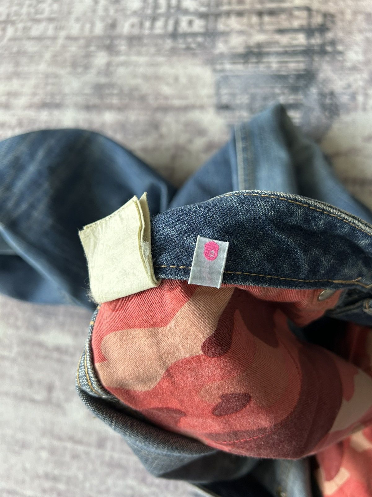 Bape Bape Back Print *A Bathing Ape* Jeans Size 33" - 14 Thumbnail