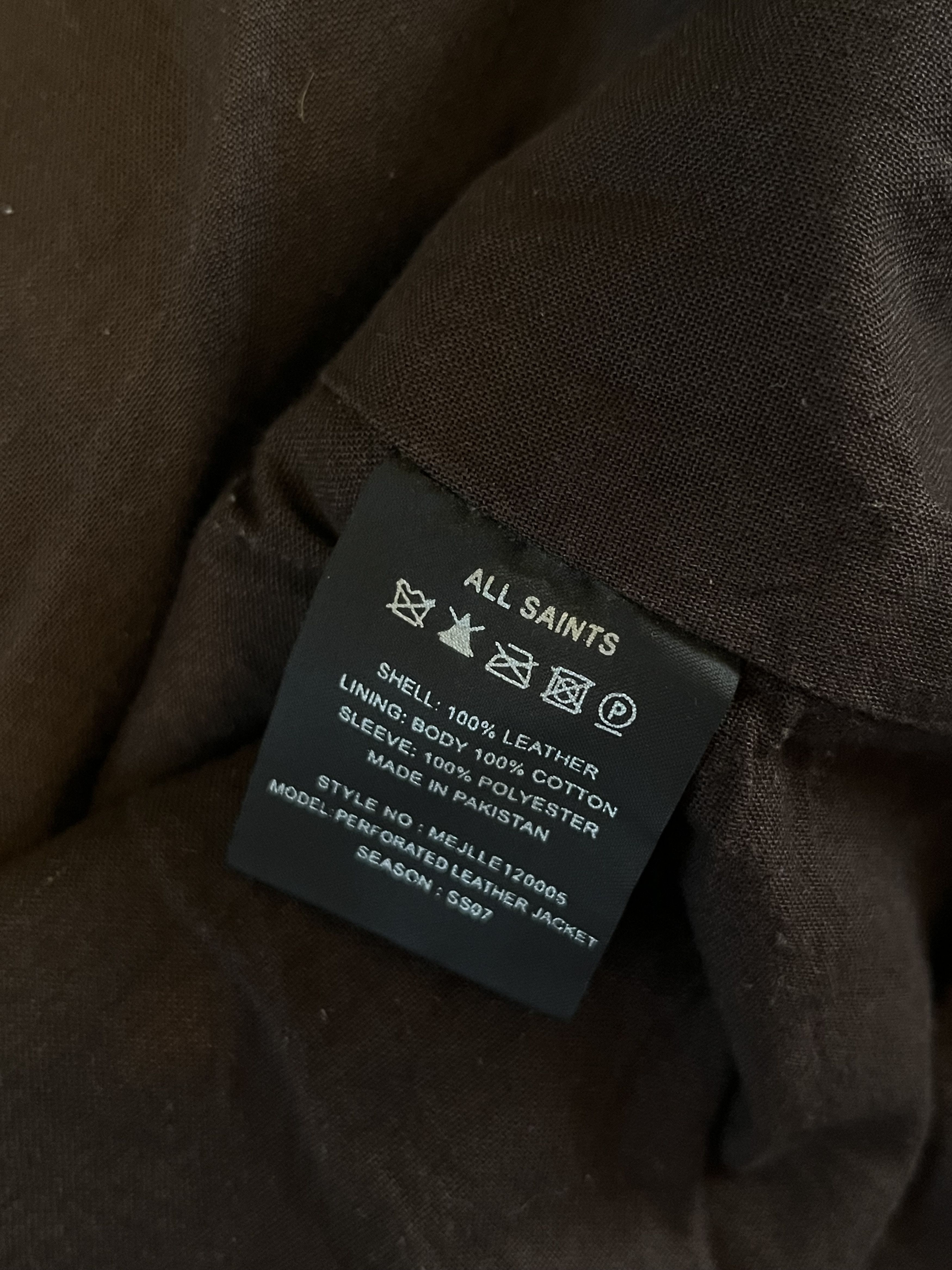 Allsaints × Vintage Vintage 07' Allsaints Perforated Leather Jacket Size US XL / EU 56 / 4 - 11 Thumbnail