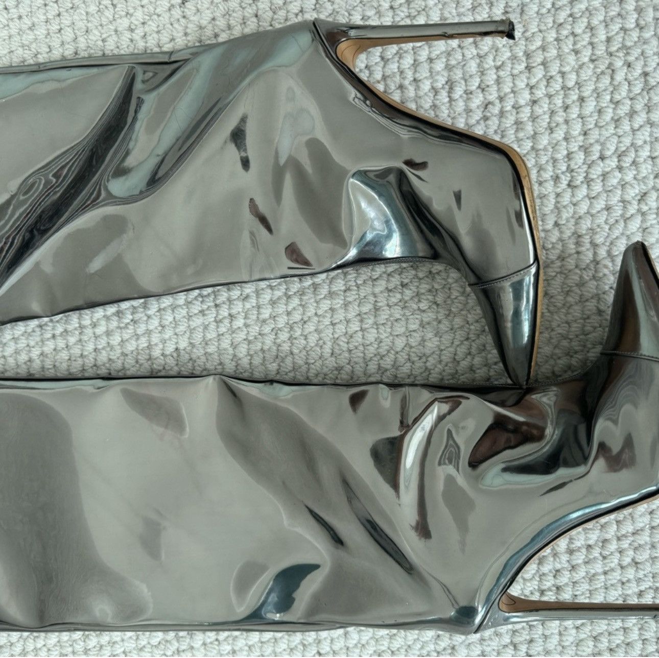 Alexandre Vauthier Alexandre Vauthier silver metallic boots Size US 10 / IT 40 - 5 Thumbnail