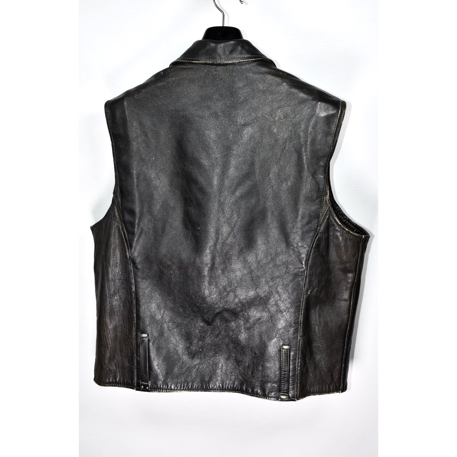 Lee VINTAGE LEE TREVOR Leather Vest Jacket Men's 2XL Black Leather Biker Vest Casual Shirt? Size US XXL / EU 58 / 5 - 2 Thumbnail