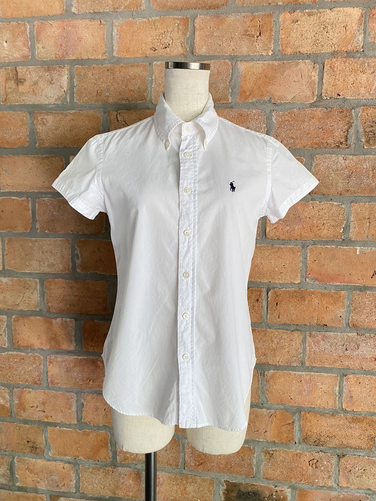 Polo Ralph Lauren POLO RALPH LAUREN White Short-Sleeve Button-Up Shirt Size M / US 6-8 / IT 42-44 - 19 Thumbnail