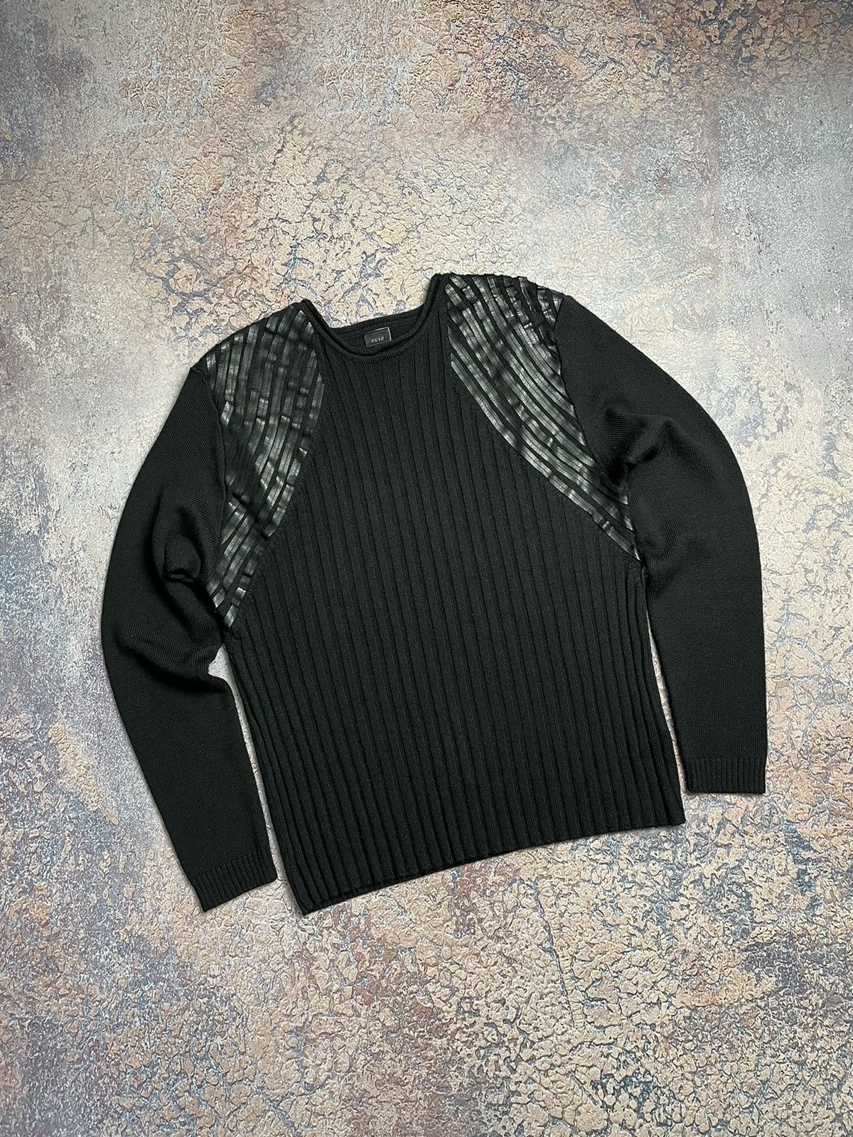 Diesel × Japanese Brand Vintage Y2K 00s Diesel Distressed Punk Sweater striped knit Size US L / EU 52-54 / 3 - 1 Thumbnail