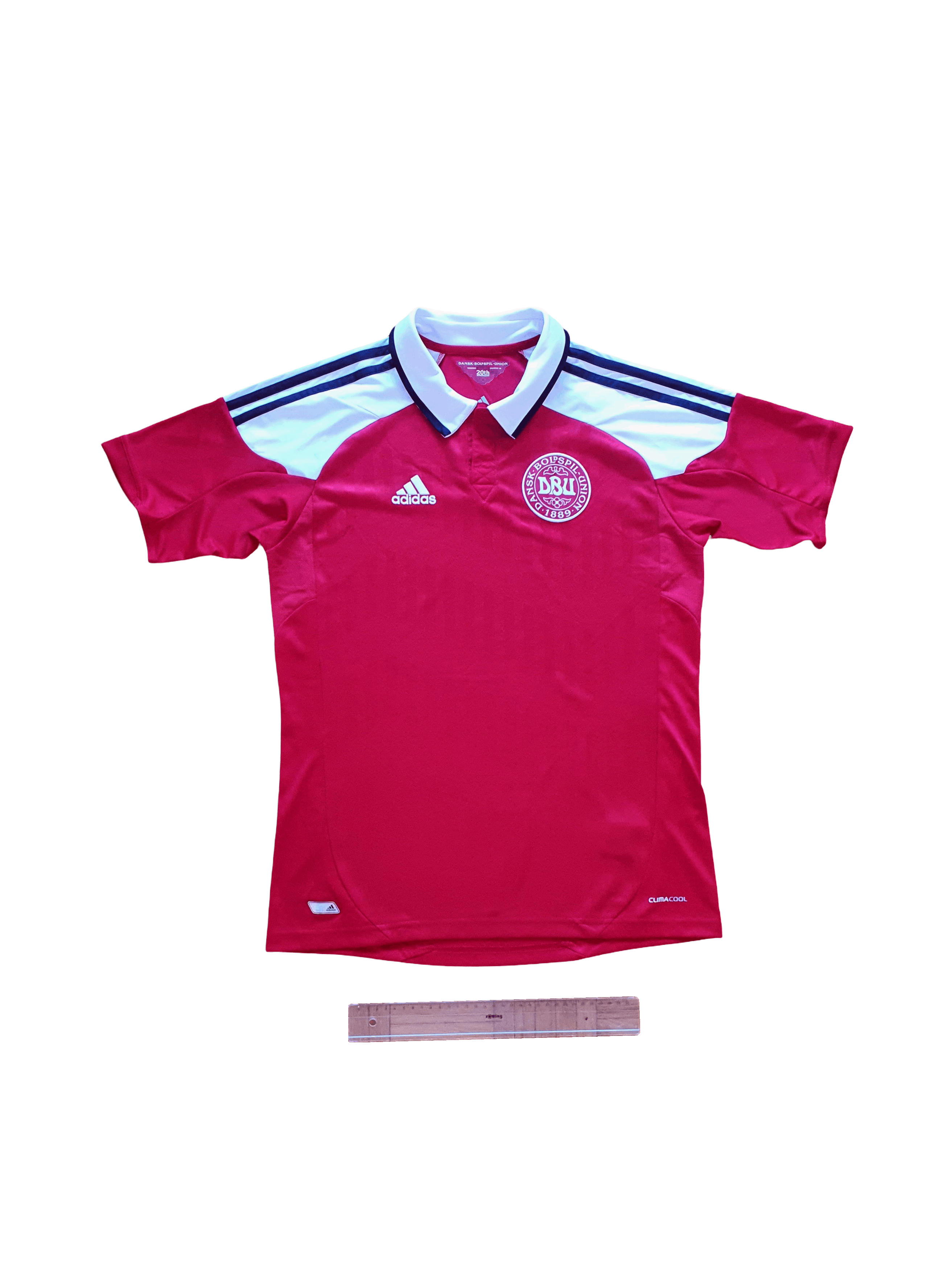 Adidas Denmark 2012-2013 Home Shirt Jersey (20th Anniversary) Size US S / EU 44-46 / 1 - 1 Thumbnail