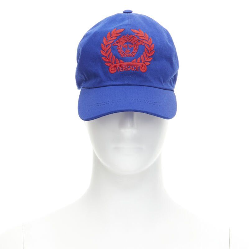 Versace new VERSACE blue red vintage Medusa logo embroidery baseball hat 58cm M 7 1/4 Size ONE SIZE - 1 Thumbnail