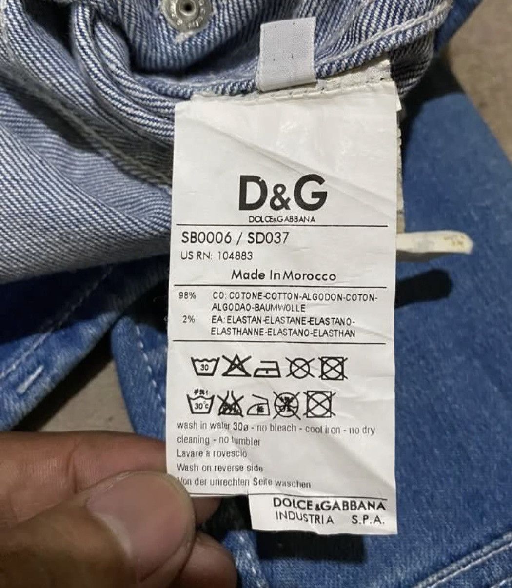 Dolce & Gabbana Vintage Dolce&Gabbana Distressed Denim Jacket Size S / US 4 / IT 40 - 5 Thumbnail