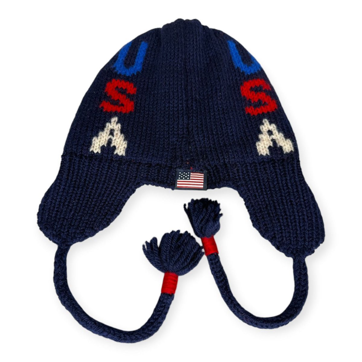 Polo Ralph Lauren Polo Ralph Lauren USA Sochi 2014 Earflap Knit Beanie Hat USA Size ONE SIZE - 2 Thumbnail