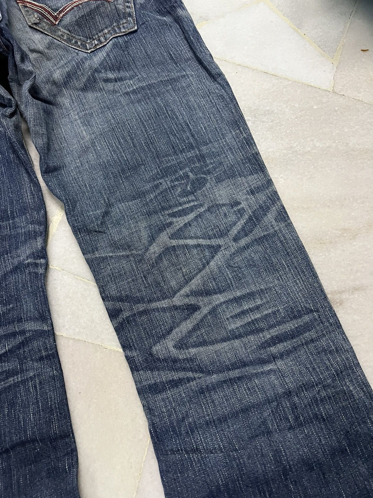 Edwin 💥Flare💥Edwin 503 Blue Trip Mud Wash Jean Size US 33 - 16 Thumbnail