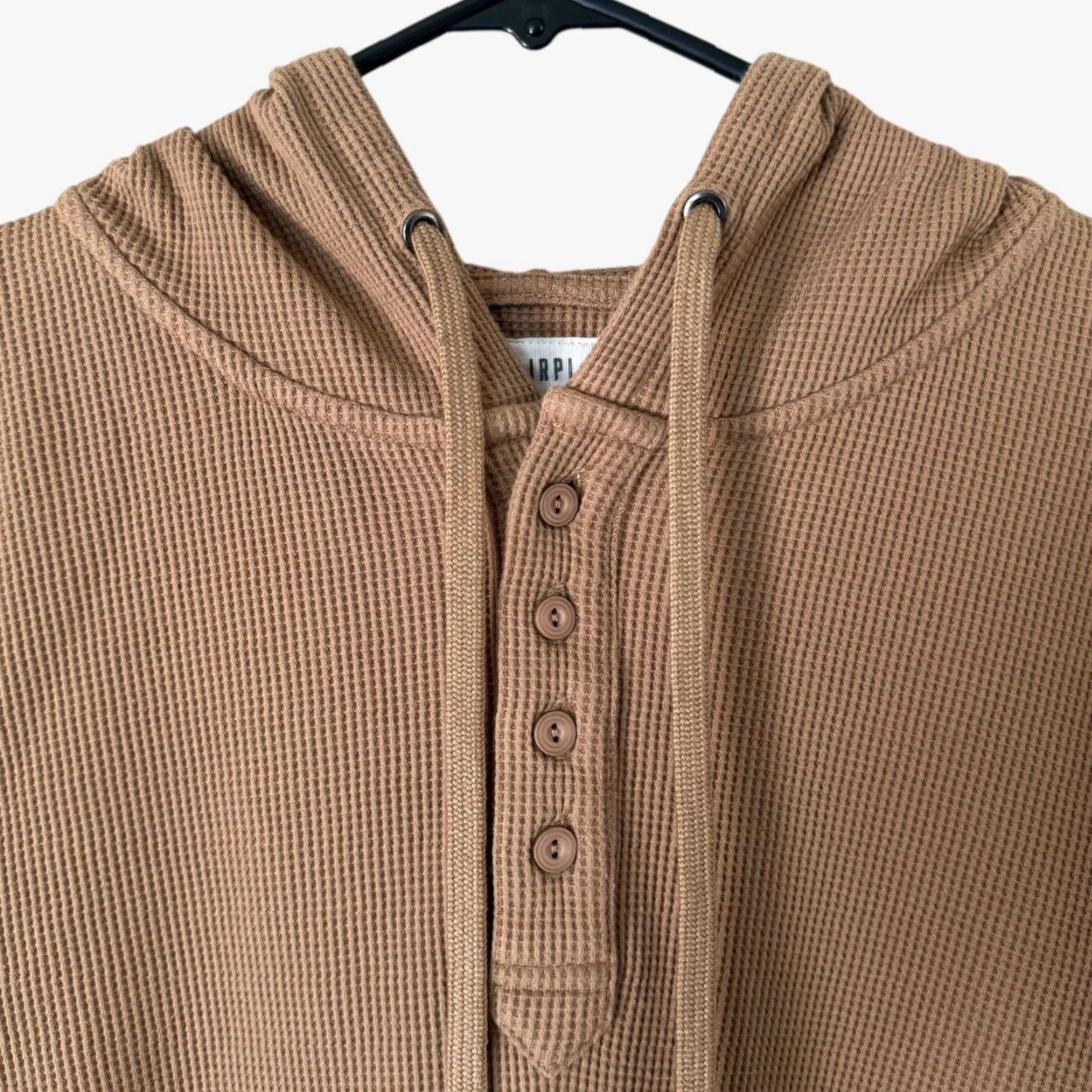 Vintage Fairplay Hooded Henley Hoodie Sweatshirt Pullover Tan M Men's Size Medium Size US M / EU 48-50 / 2 - 5 Thumbnail