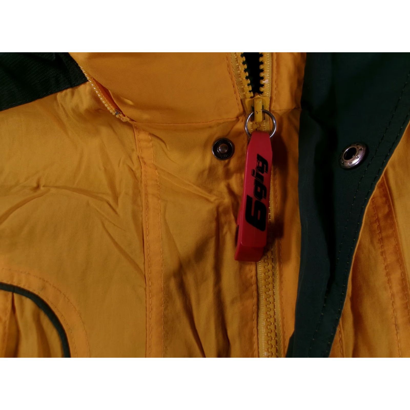 Vintage Gerry Jacket Mens L Yellow Green Hooded Parka Fleece Lined Winter Coat Zip Size US L / EU 52-54 / 3 - 3 Thumbnail