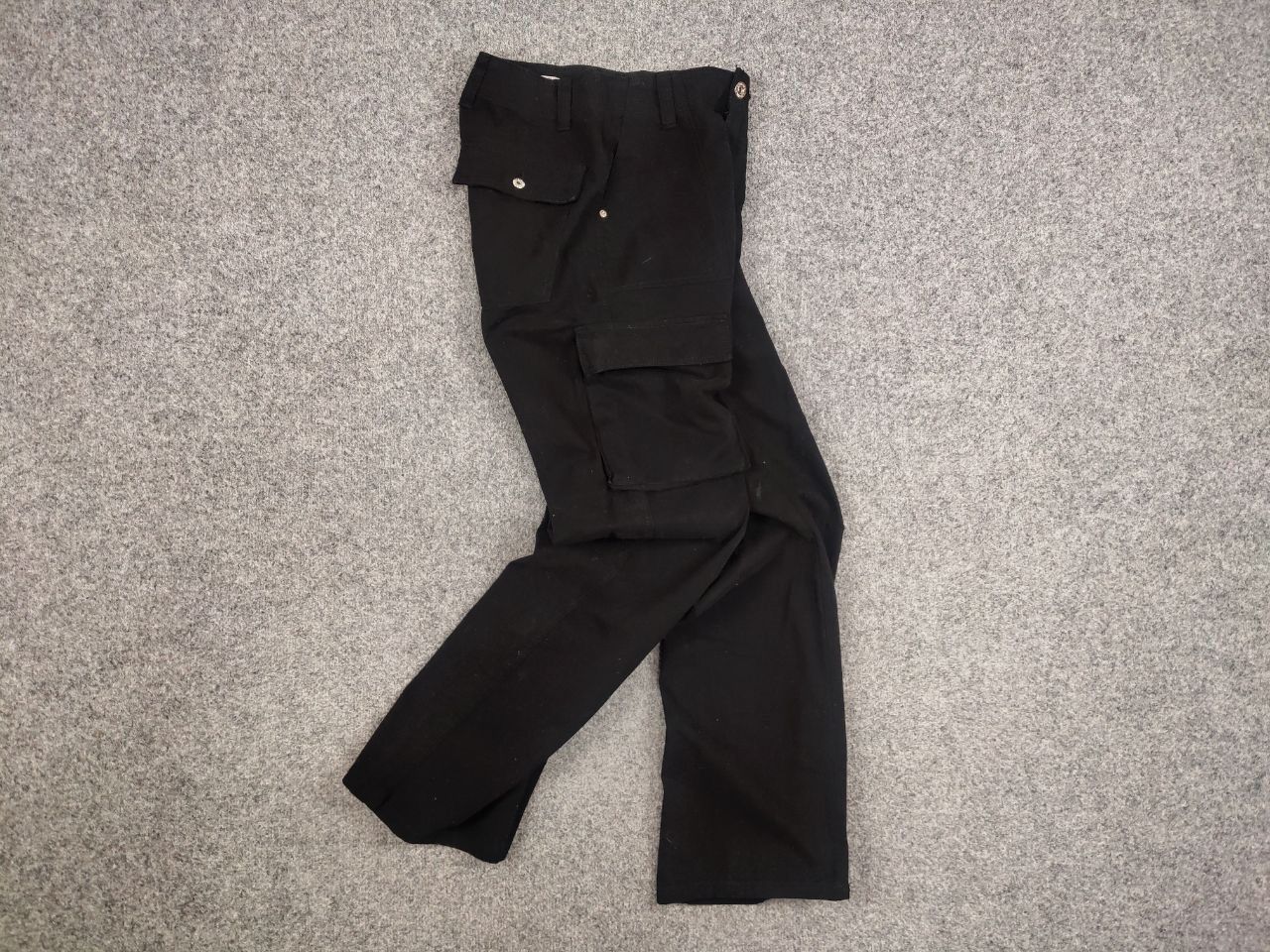 Japanese Brand Vintage 90's Japanese Black Baggy Cargo Pants Y2K Hype Style Size US 29 - 12 Thumbnail