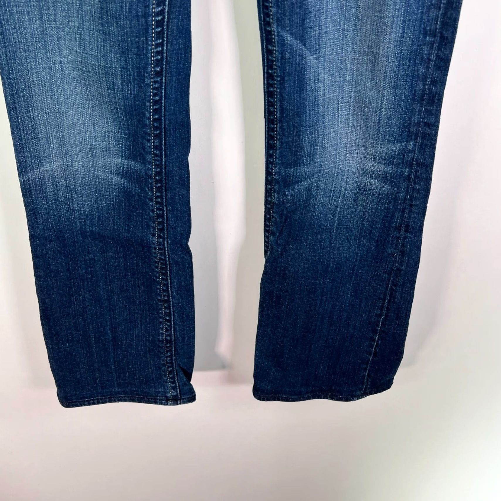 Vintage VINTAGE Sang Real Princess Angel Jeans Women 29 Boot Cut Denim Blue Embroidered Rhinestone Studded 5-Pocket Low Rise 32 Inseam 90s Bohemian Womens Size 29" - 4 Thumbnail