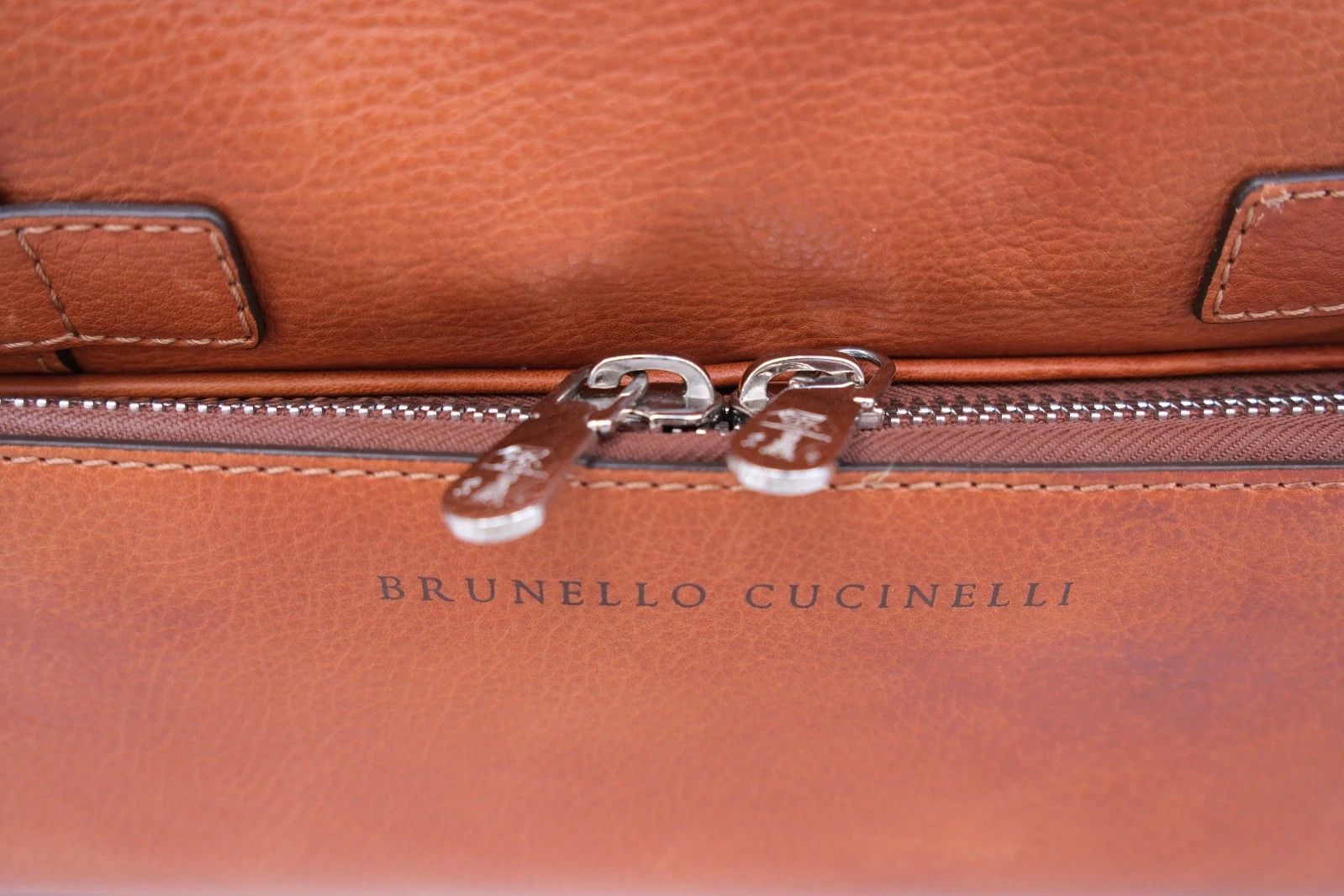 Brunello Cucinelli Brunello Cucinelli Brown Leather Weekender Bag Size ONE SIZE - 5 Thumbnail