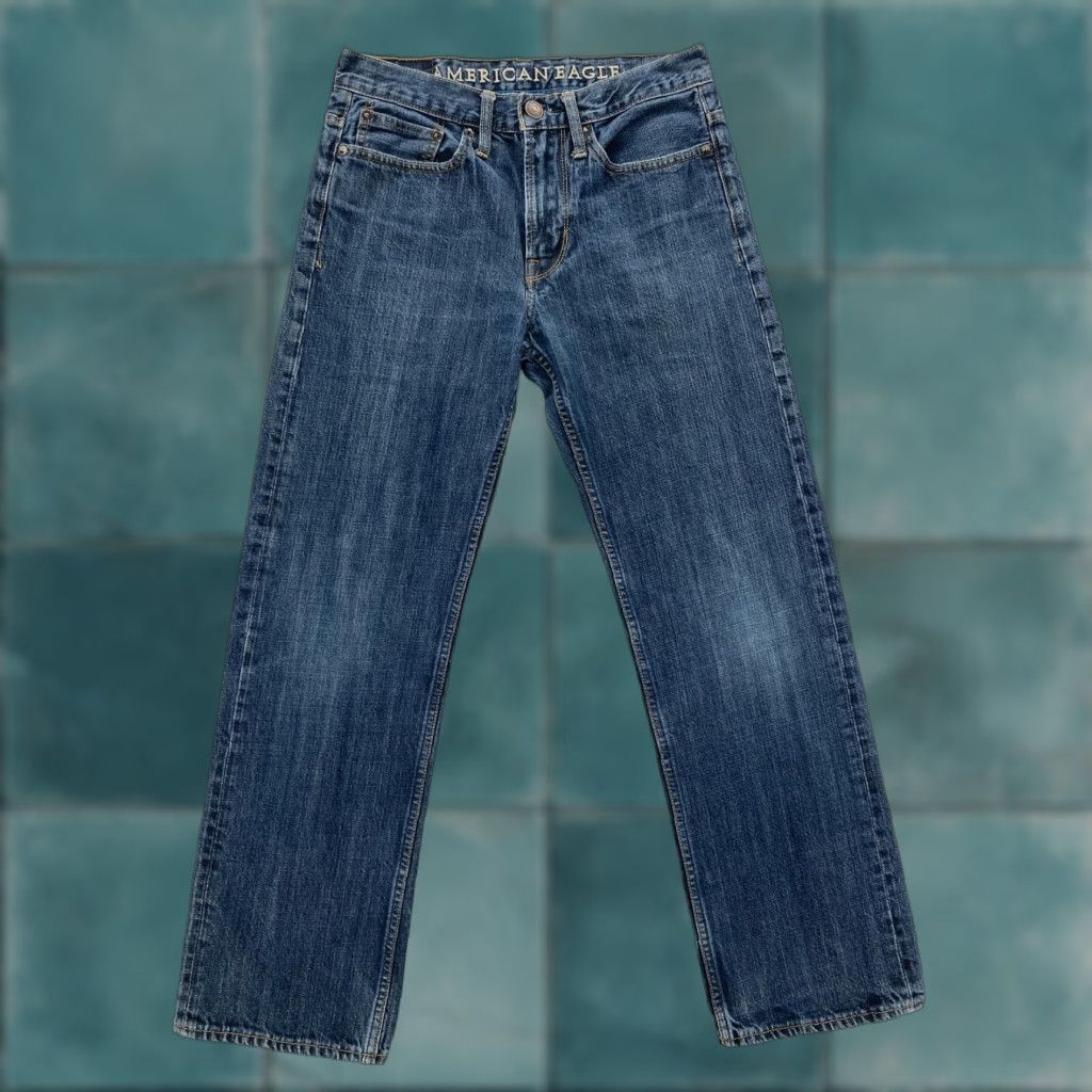 Vintage VINTAGE American Eagle Jeans Mens 28x30 Blue Relaxed Fit Denim Straight Leg Medium Wash Mens Jeans Size US 28 / EU 44 - 1 Thumbnail