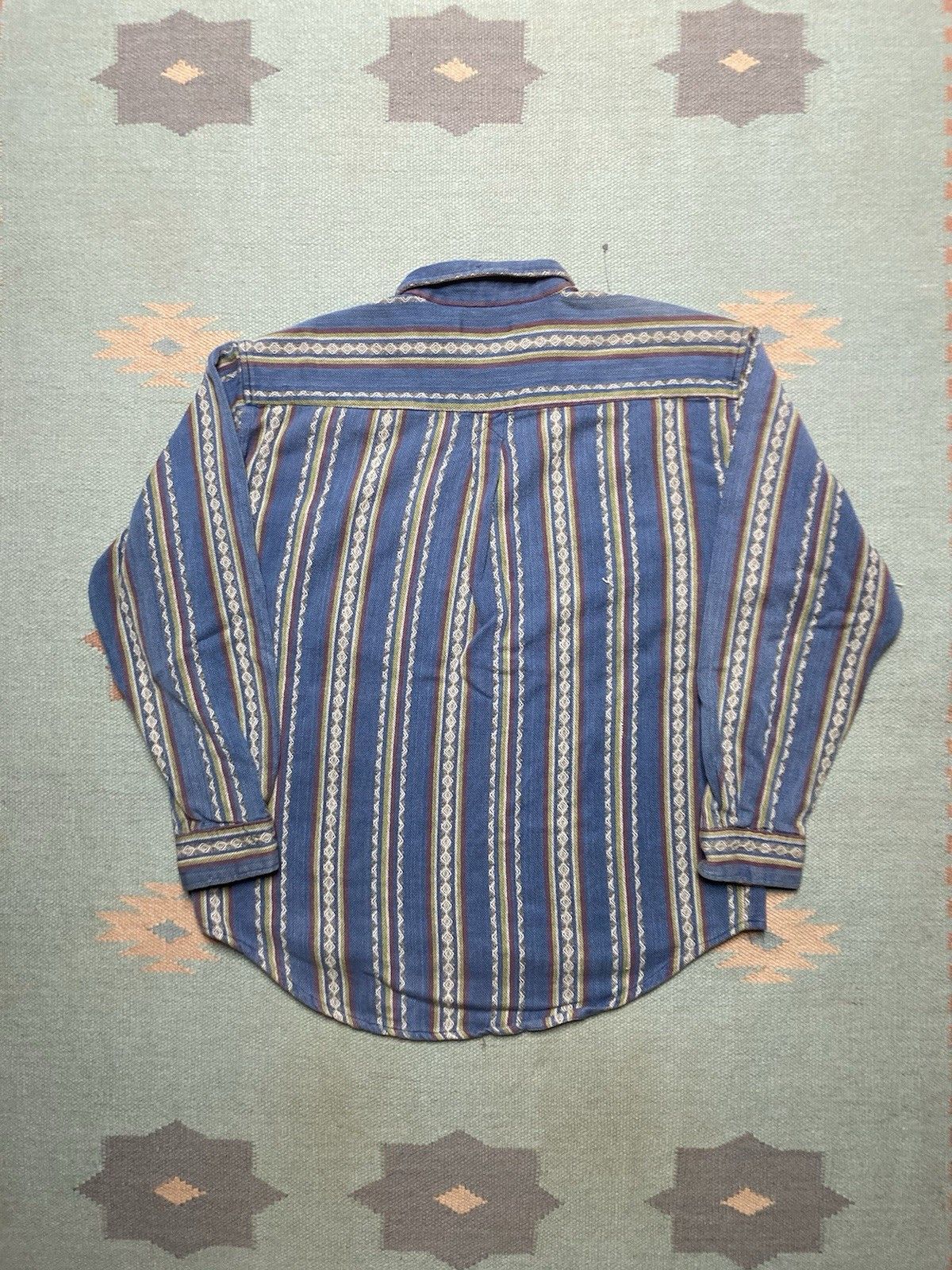 Vintage Vintage button shirt aztec striped woven cotton large Size US L / EU 52-54 / 3 - 4 Thumbnail