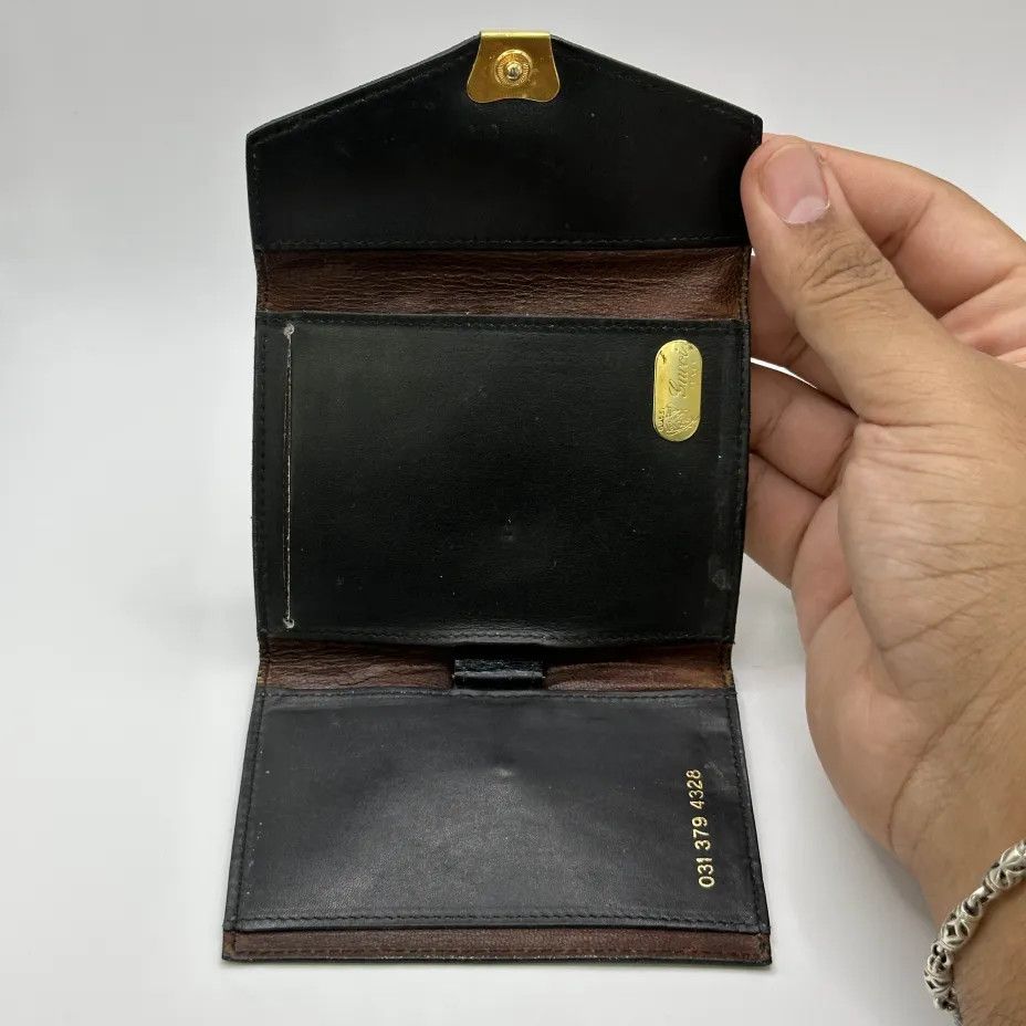 Gucci Vintage Gucci Gold Toned Black Leather Bifold Wallet Size ONE SIZE - 7 Thumbnail