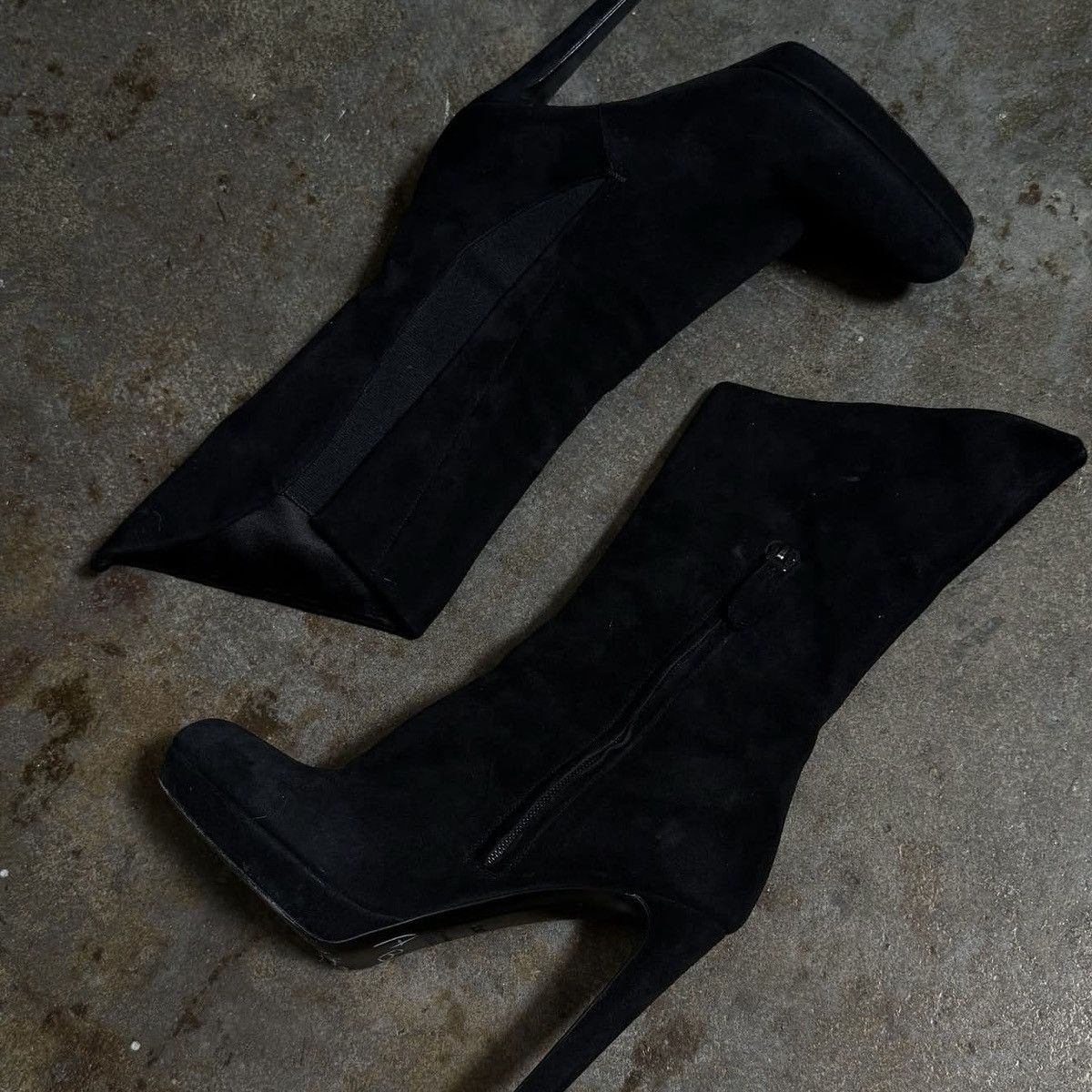 Jil Sander JIL SANDERS BLACK SUEDE BOOT - 36.5 Size US 6.5 / IT 36.5 - 2 Thumbnail