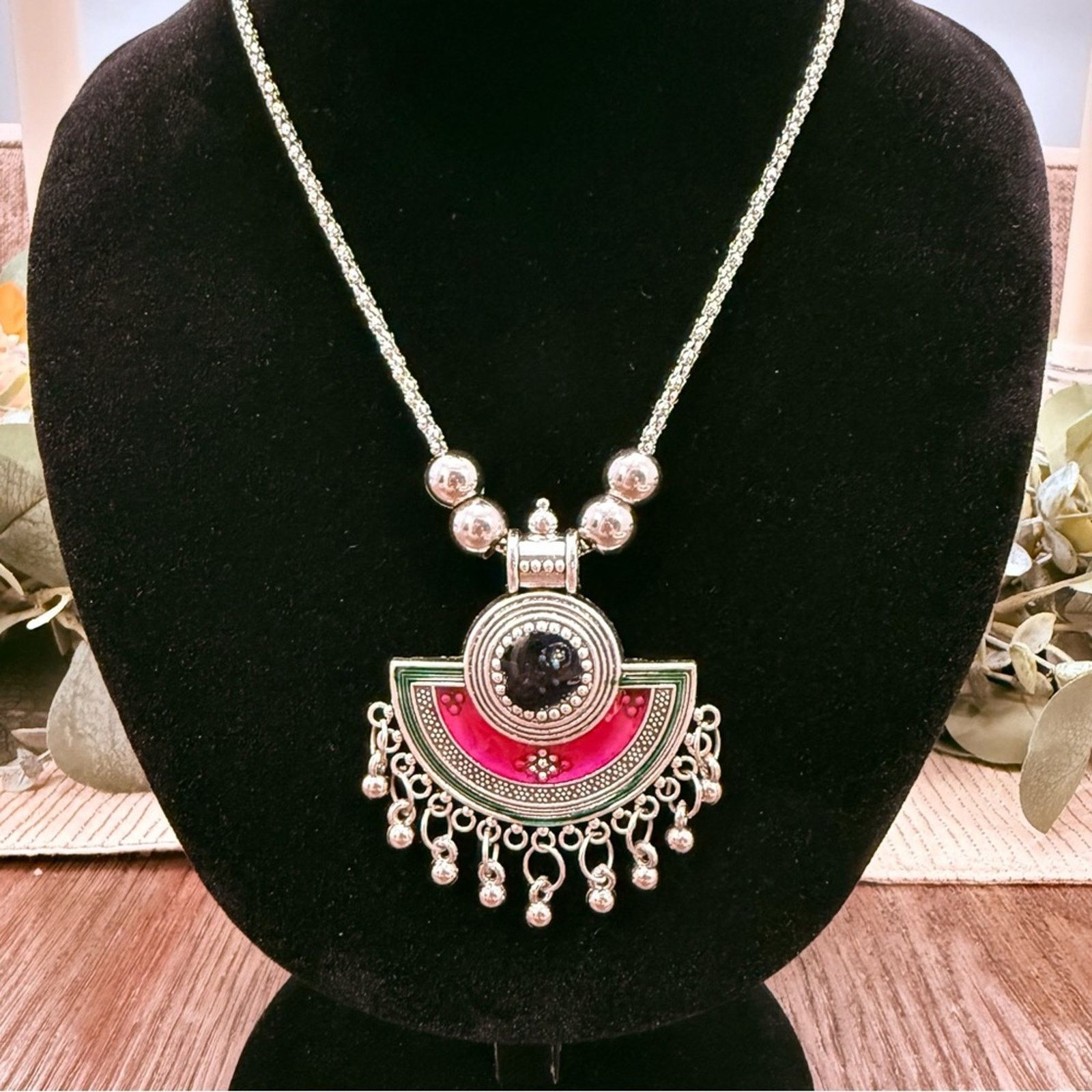 & Other Stories Elegant Oxidized Silver Tone Statement Necklace Size ONE SIZE - 1 Thumbnail