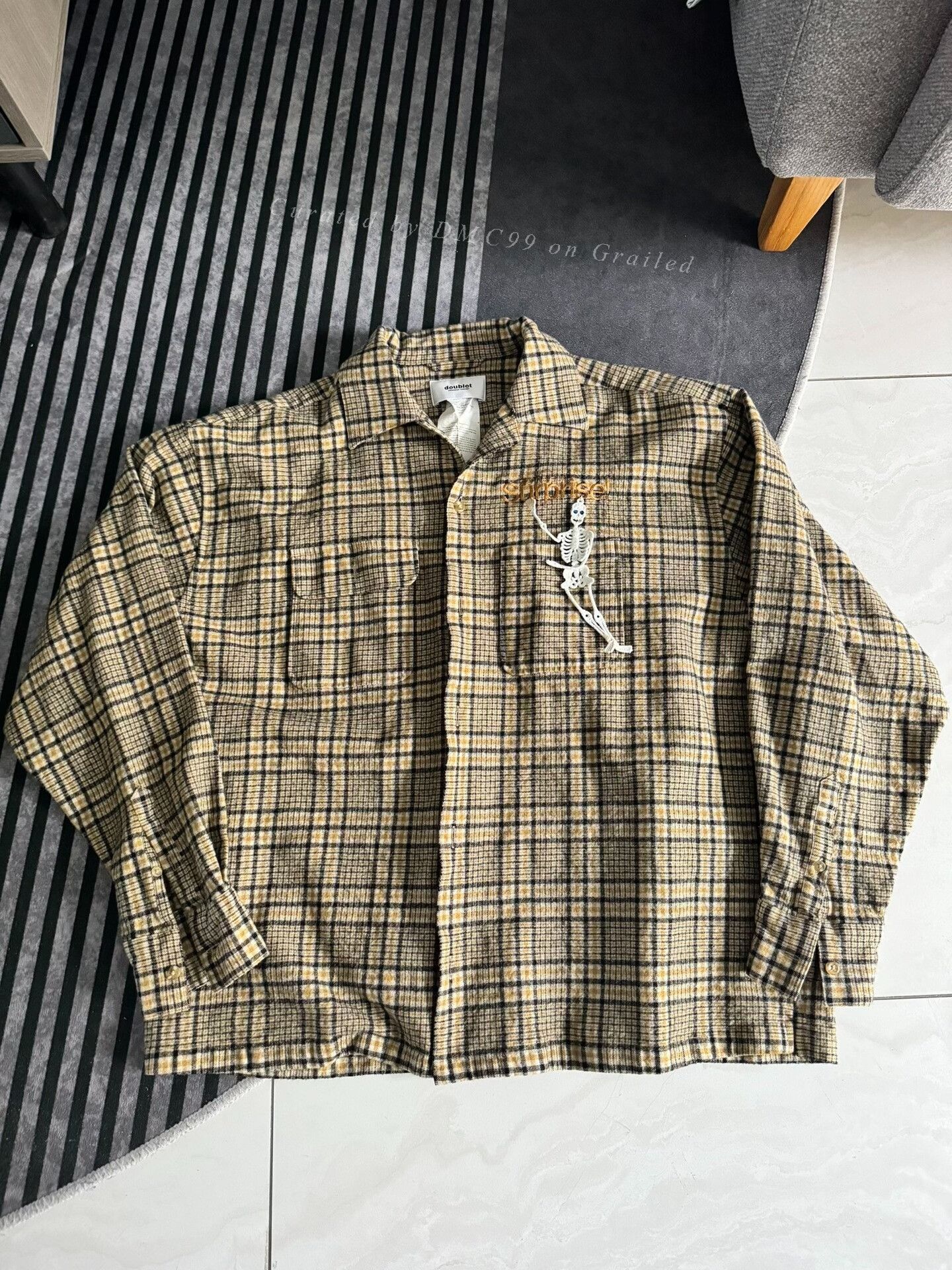 Doublet doublet 19AW Plaid Skull Pendant Wool Shirt Size US S / EU 44-46 / 1 - 1 Thumbnail